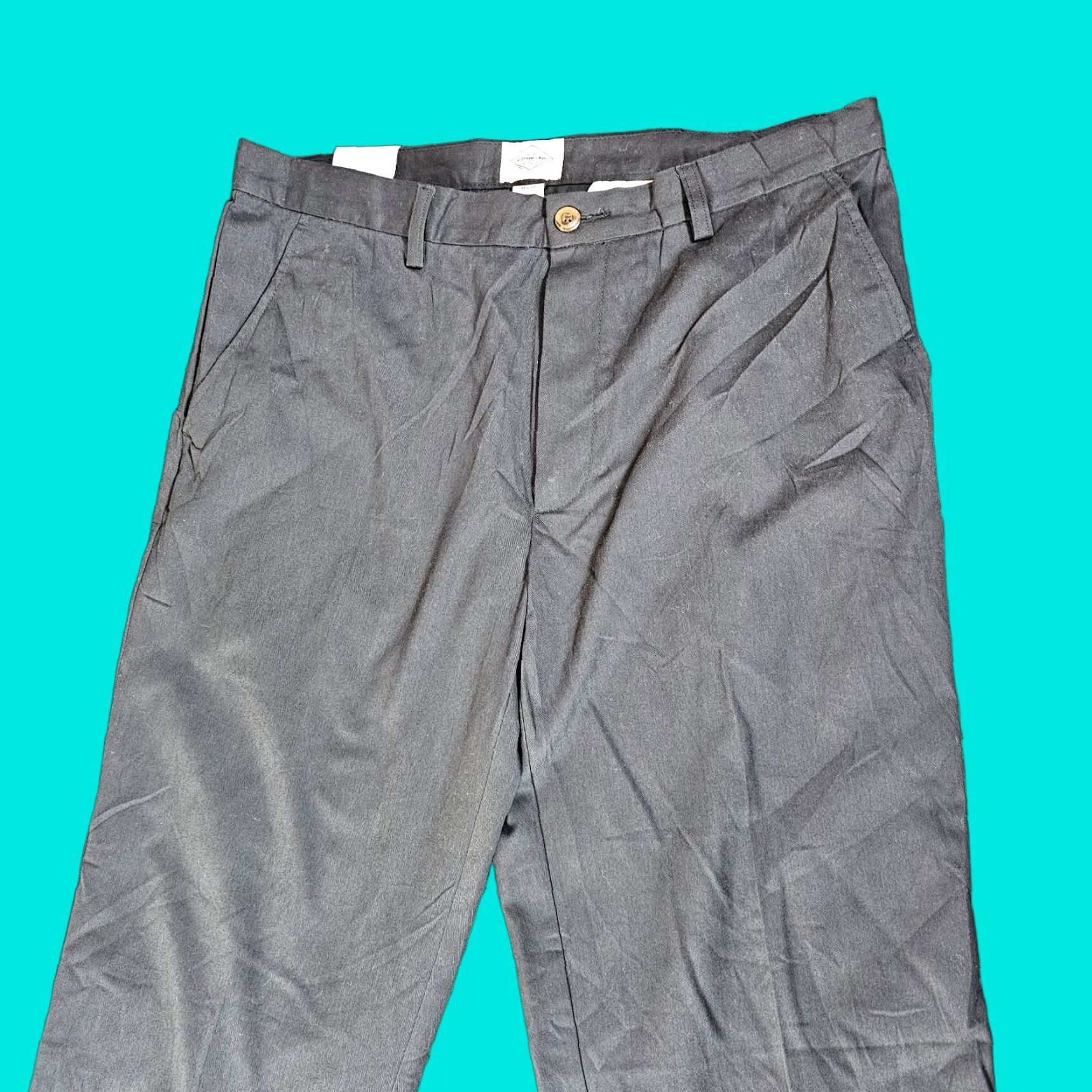 Vintage St. John's Bay Men Dress Pants Flat Front Classic Fit 100% Cotton Size 36 x 32 Blue Size US 36 / EU 52 - 1 Thumbnail