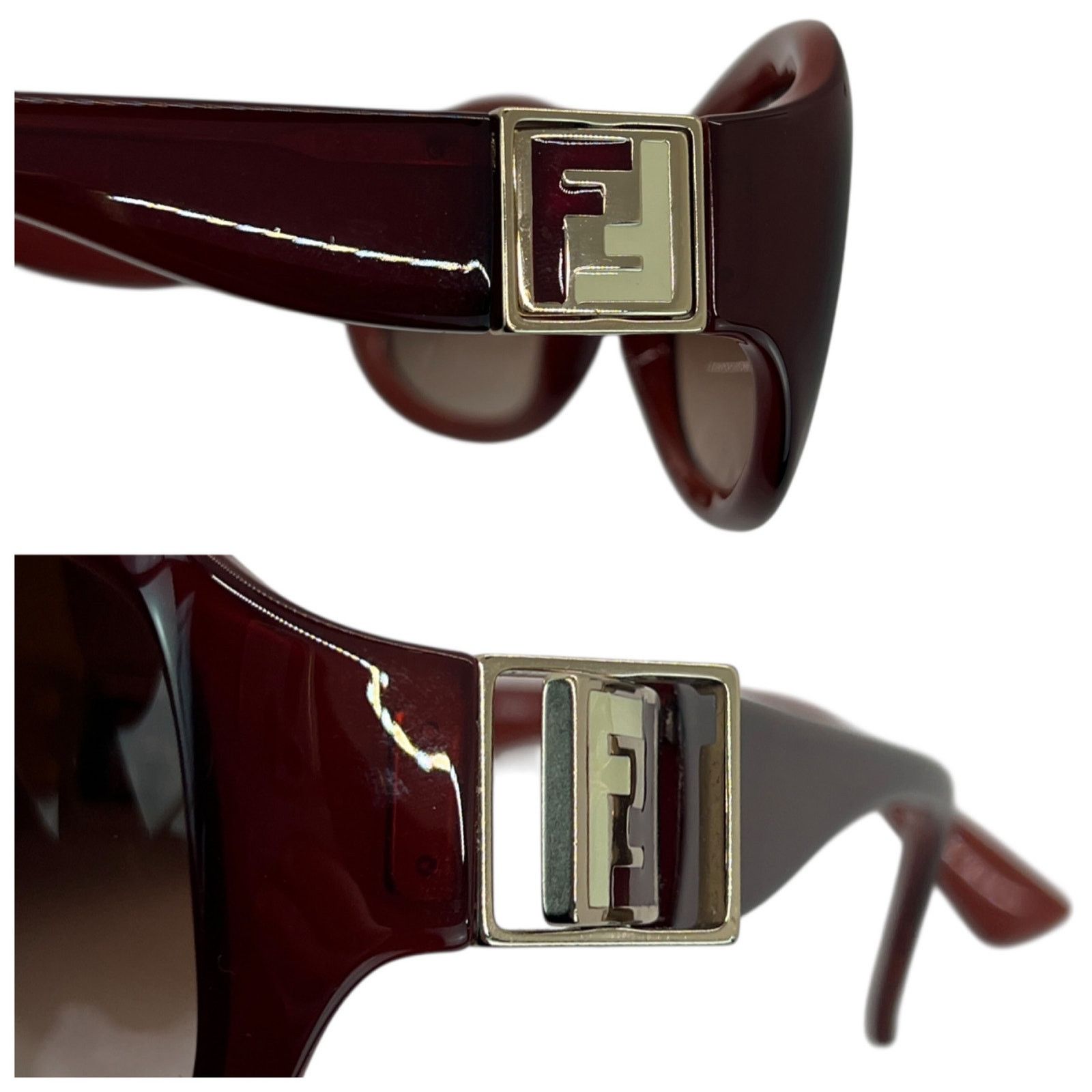 Fendi Fendi Red Sunglasses Size ONE SIZE - 8 Thumbnail