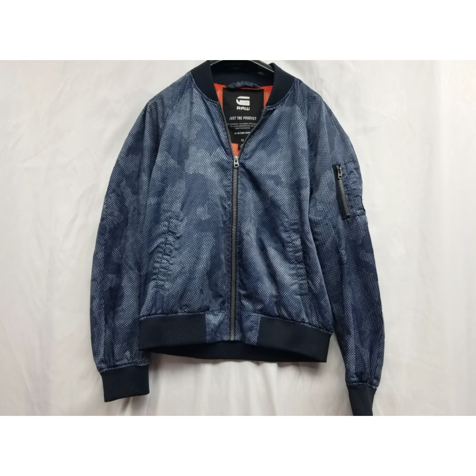 G-Star G-Star Raw Jacket Zip Up Slim Regular Men Medium Blue Orange Camouflage All Seasons Full Zip Collared Stars Overshirt Vintage No Size US M / EU 48-50 / 2 - 3 Thumbnail