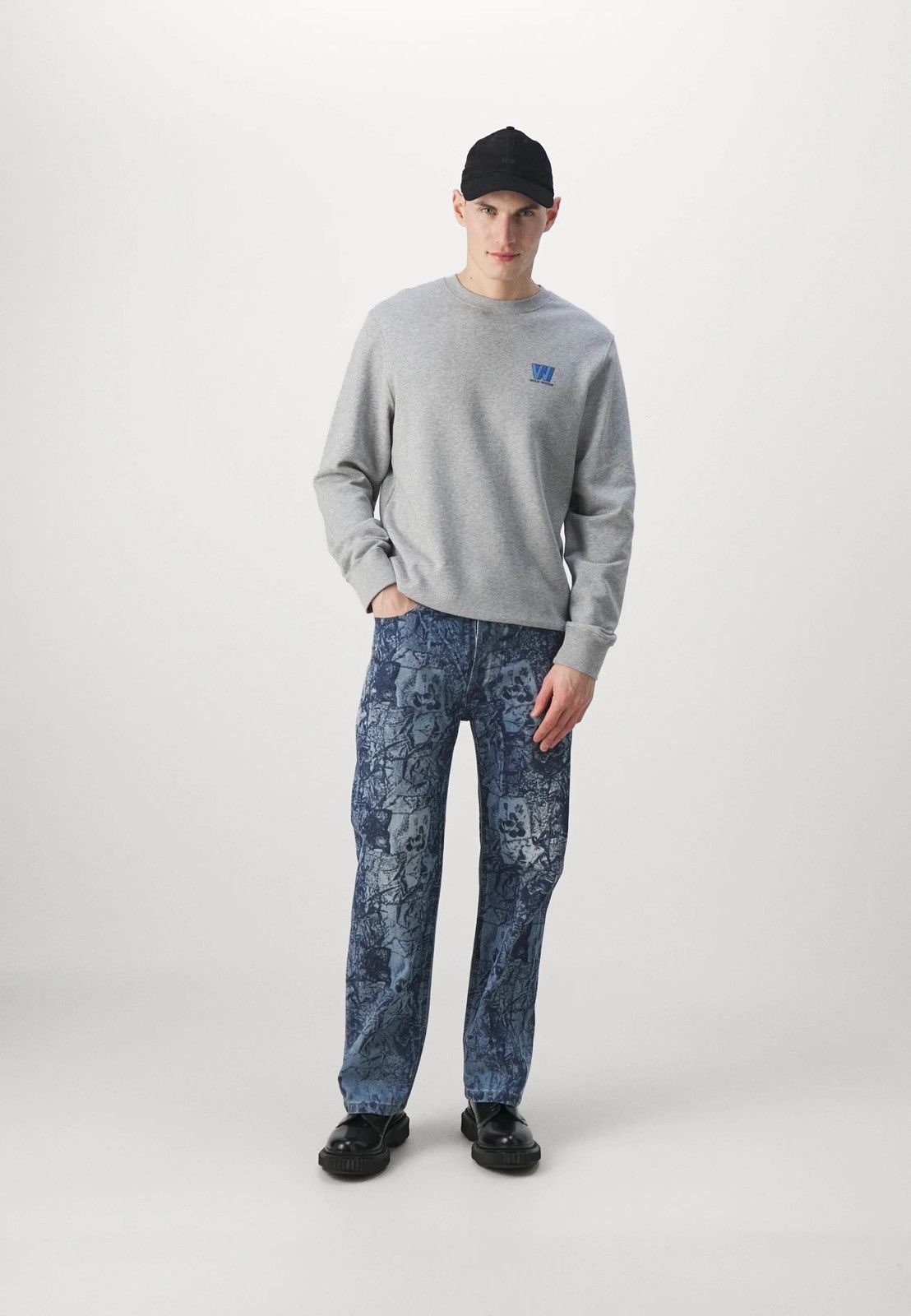 Wood Wood !DS! SS24 Wood Wood Paulo Loose Leg Floral Wash Denim Pants Size US 32 / EU 48 - 3 Thumbnail