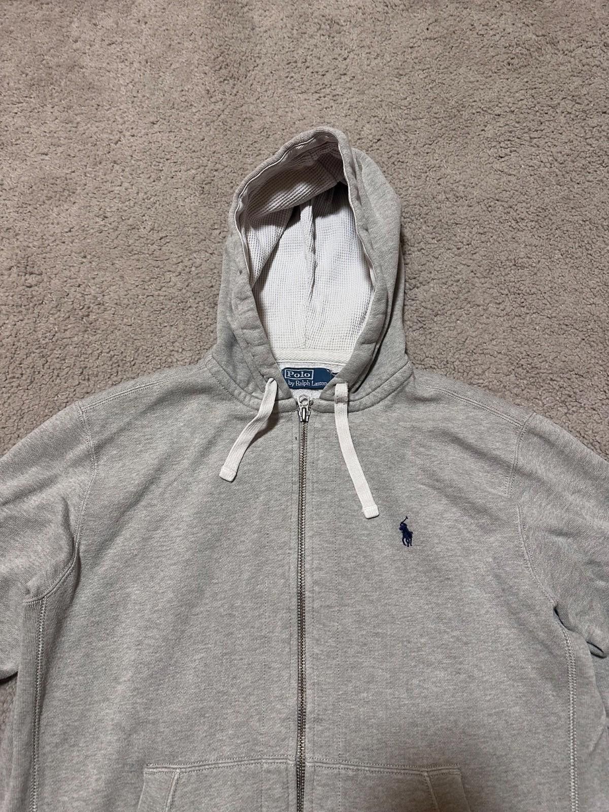 Polo Ralph Lauren Vintage 90s Polo Ralph Lauren grey zip hoodie Y2K size L Size US L / EU 52-54 / 3 - 5 Thumbnail
