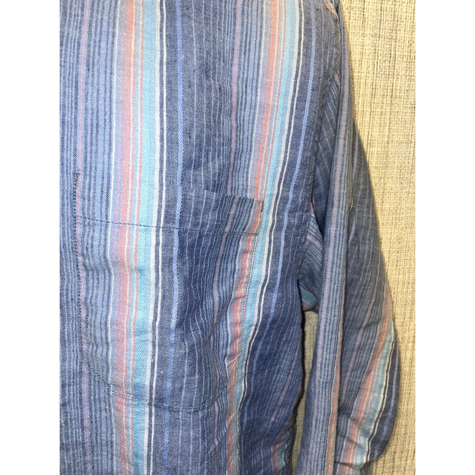 Tommy Bahama Tommy Bahama Button-Down Shirt Mens L Linen Multicolor Long Sleeve Size US L / EU 52-54 / 3 - 3 Thumbnail