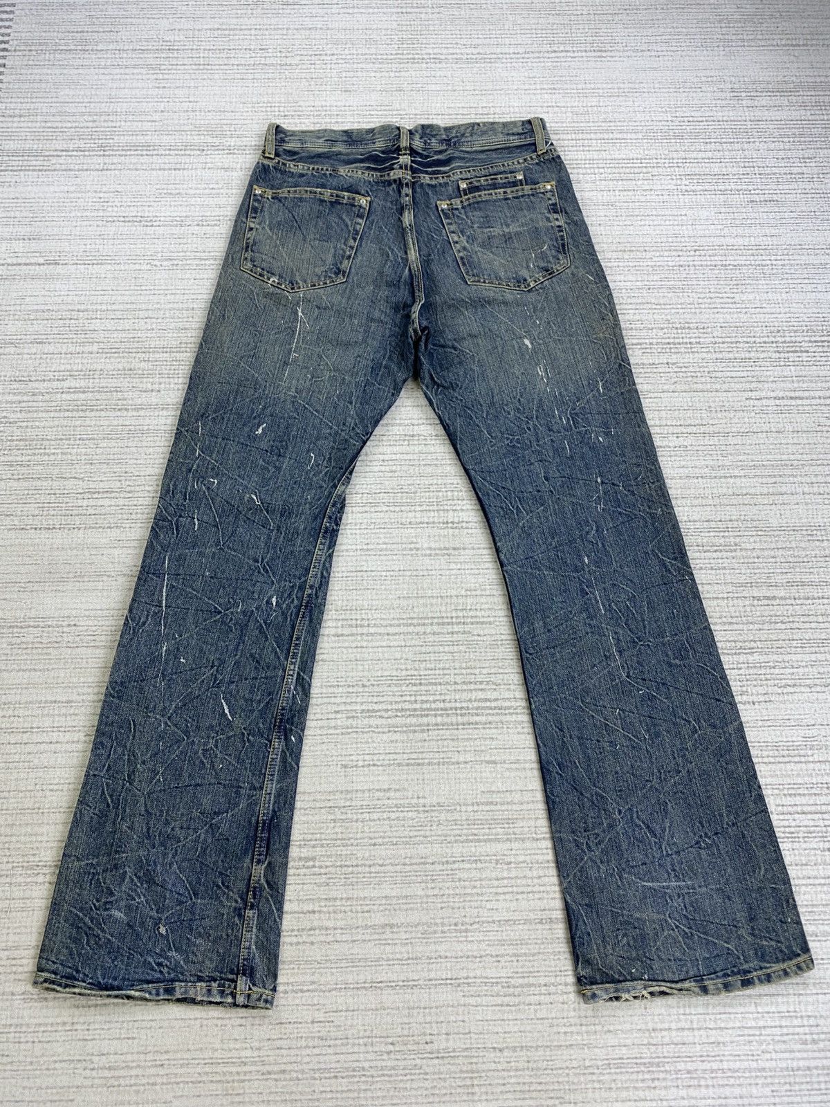 GOA Vintage Flared Japanese Brand Paint Splatter Denim Pants Size US 32 / EU 48 - 8 Thumbnail