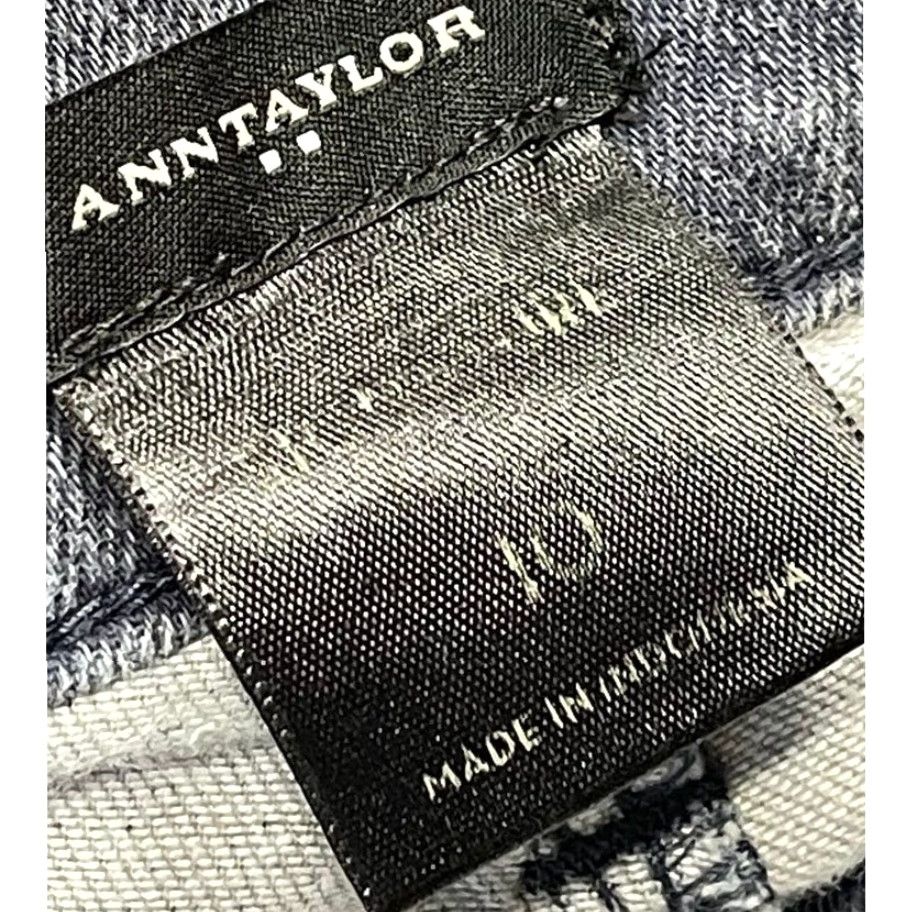 Ann Taylor Ann Taylor Jeans Women Size 10 Slim Denim 5-Pocket Gray Mid Rise Cotton Blend Size 32" / US 10 / IT 46 - 3 Thumbnail