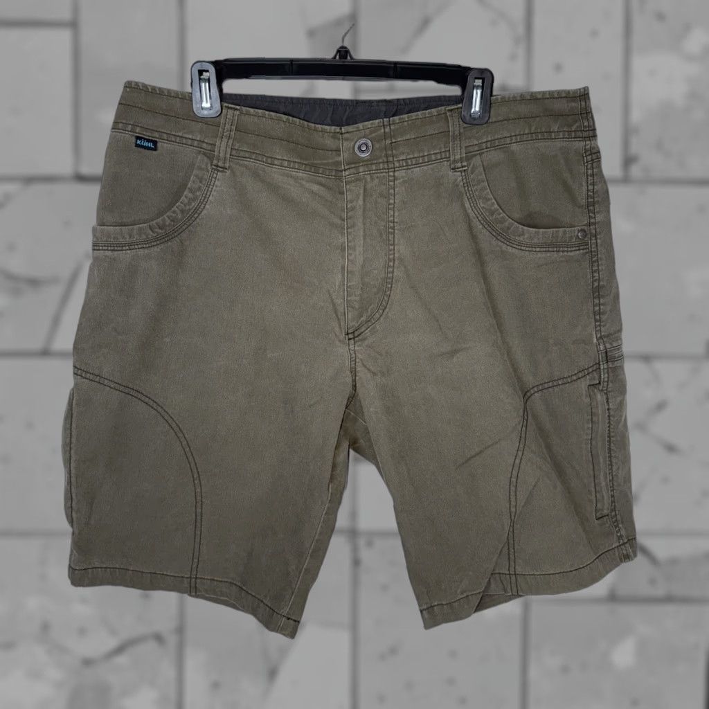 Vintage KUHL Brown Hiking Shorts Cotton Blend Mens 36 Brown Chino Hiking Mens 36 Brown KUHL Size US 36 / EU 52 - 1 Thumbnail