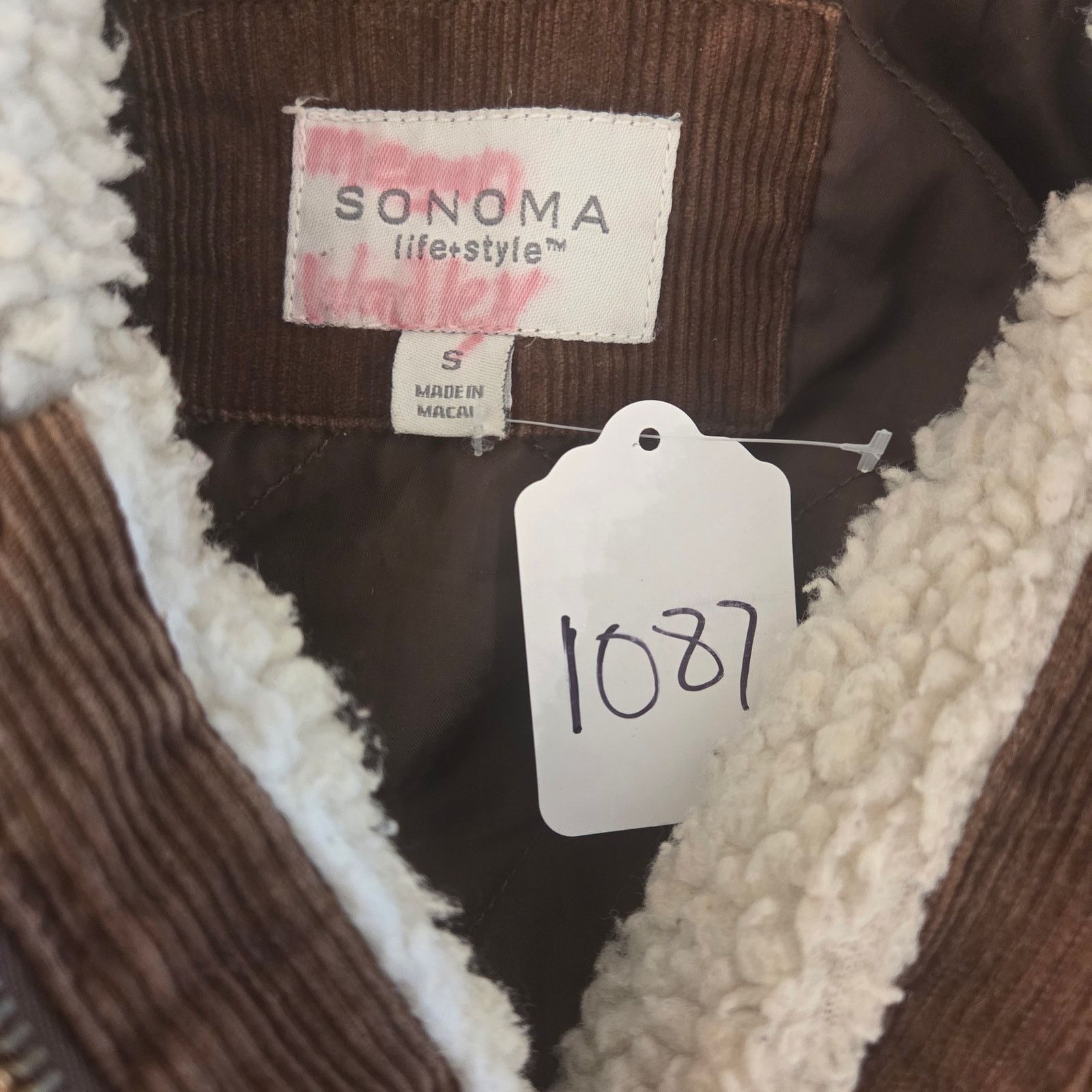Sonoma Sonoma Lifestyle Brown Corduroy Fur Lined Women's Jacket Size S / US 4 / IT 40 - 7 Thumbnail