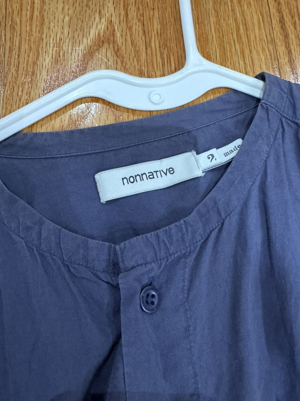 Nonnative Nonnative Navy Stand Collar Shirt Size US M / EU 48-50 / 2 - 2 Thumbnail