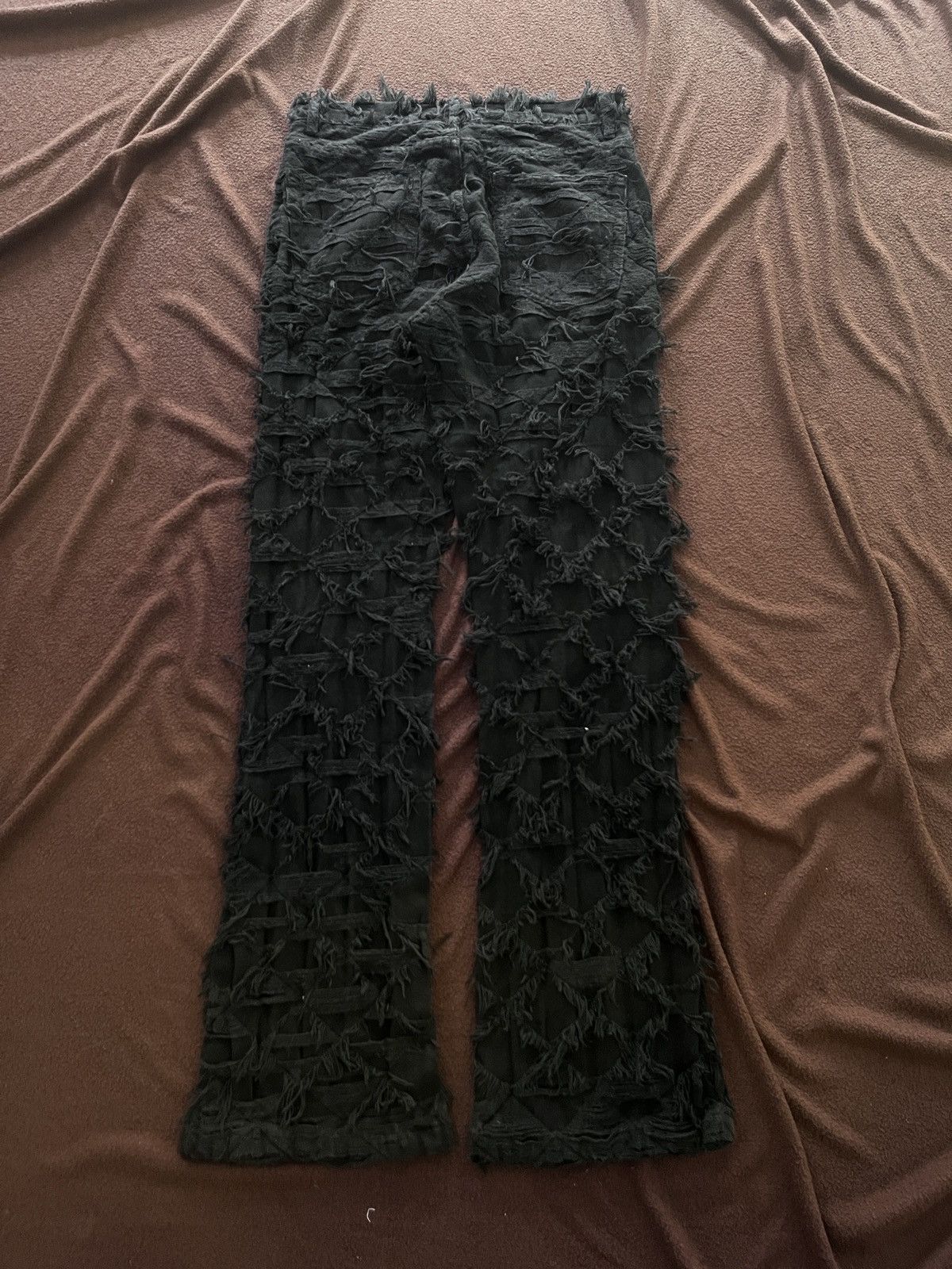 Japanese Brand Distressed Flare JCAESAR Jeans Size US 32 / EU 48 - 2 Thumbnail