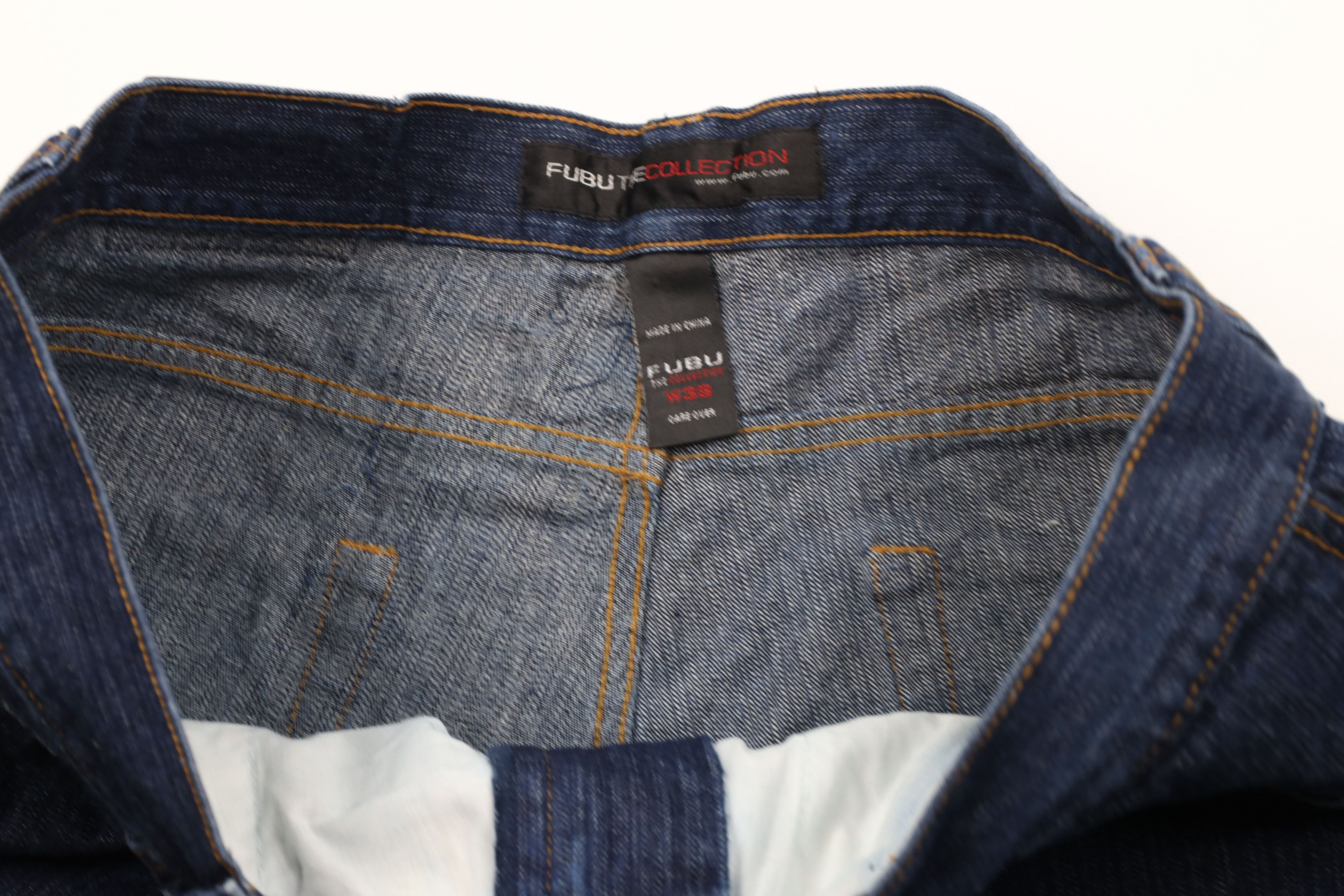 Fubu × Vintage Vintage 90s Fubu Out Baggy Fit Denim Jean Shorts Jorts Blue Size US 38 / EU 54 - 6 Thumbnail