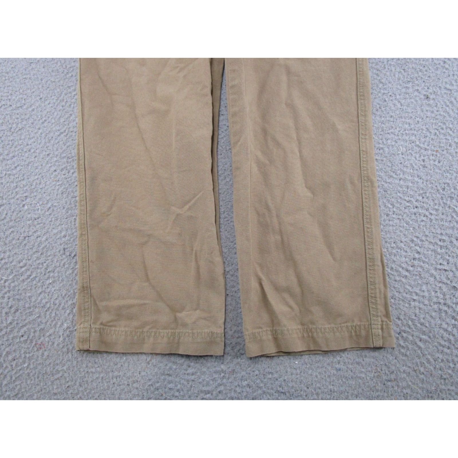 Vintage Columbia Beige Pants Straight Leg 34x30 Cargo Canvas Zip Pockets Men Regular Classic Chino 5-Pocket Style Outdoor Logo 30 In Inseam Size US 34 / EU 50 - 2 Thumbnail