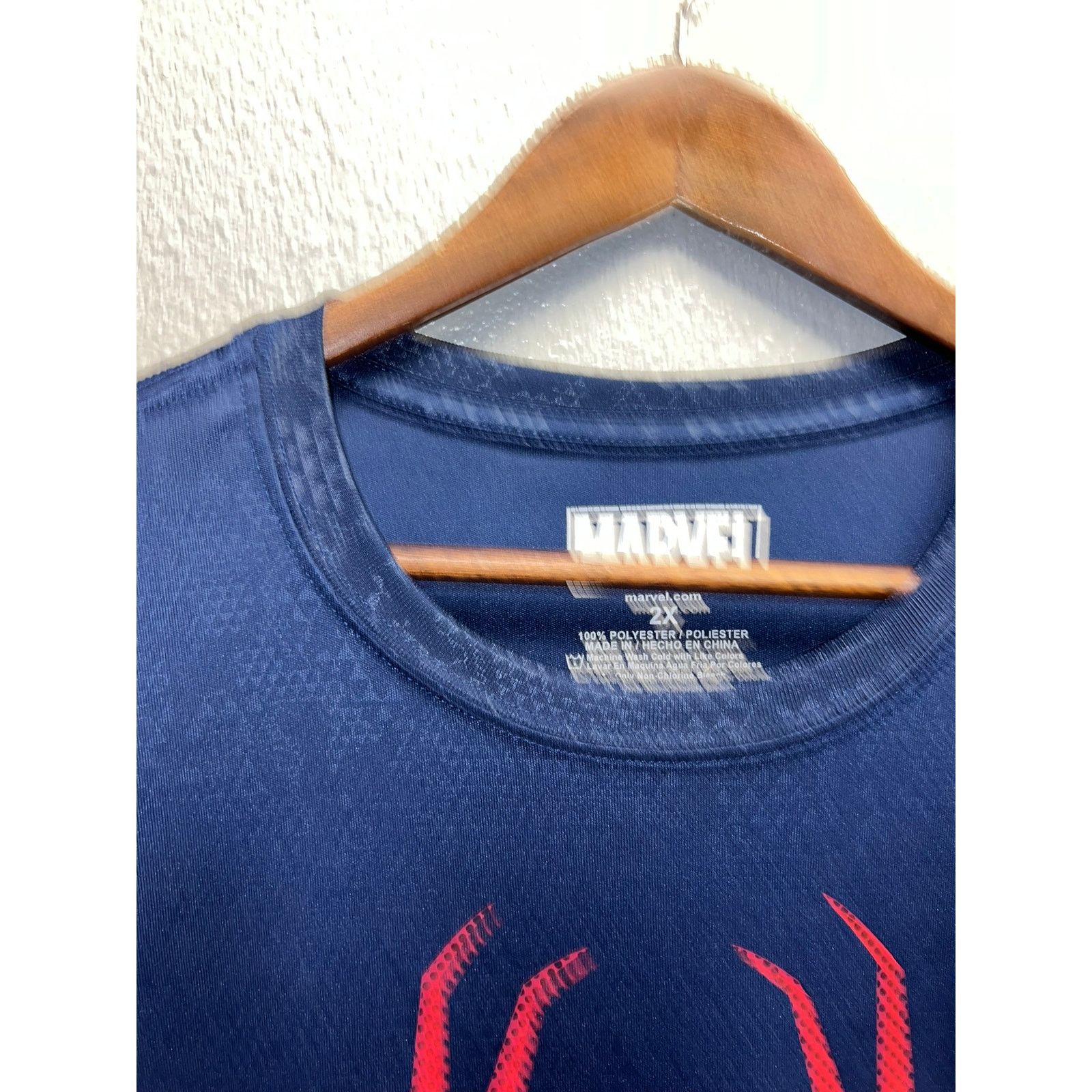 Marvel Comics Marvel Spiderman Polyester Shirt Spider-Man Blue Top 2XL Size US XXL / EU 58 / 5 - 3 Thumbnail
