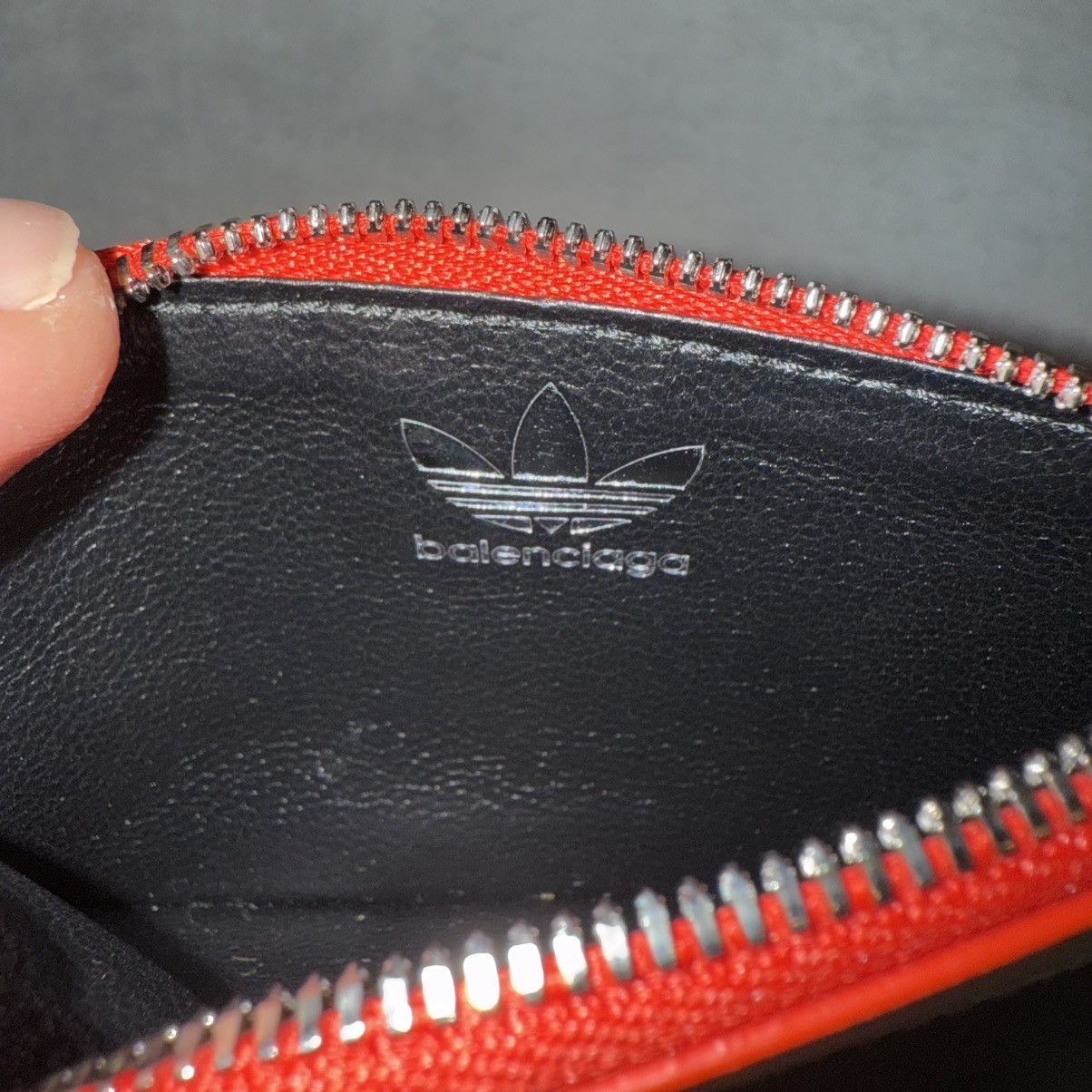 Adidas × Balenciaga BNWT Balenciaga x Adidas Trefoil Leather Coin Purse Wallet Size ONE SIZE - 4 Thumbnail