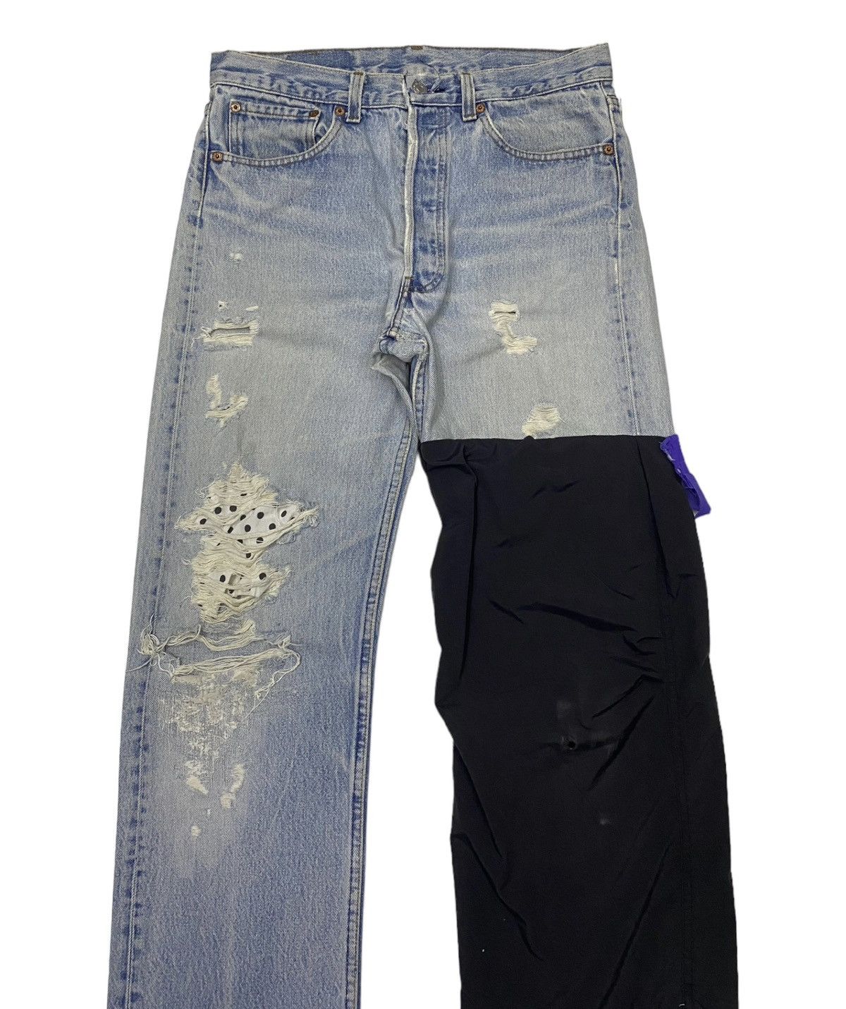Levi's 🔥LEVIS VINTAGE 501 CUSTOM DISTRESSED DENIM JEANS Size US 32 / EU 48 - 3 Thumbnail
