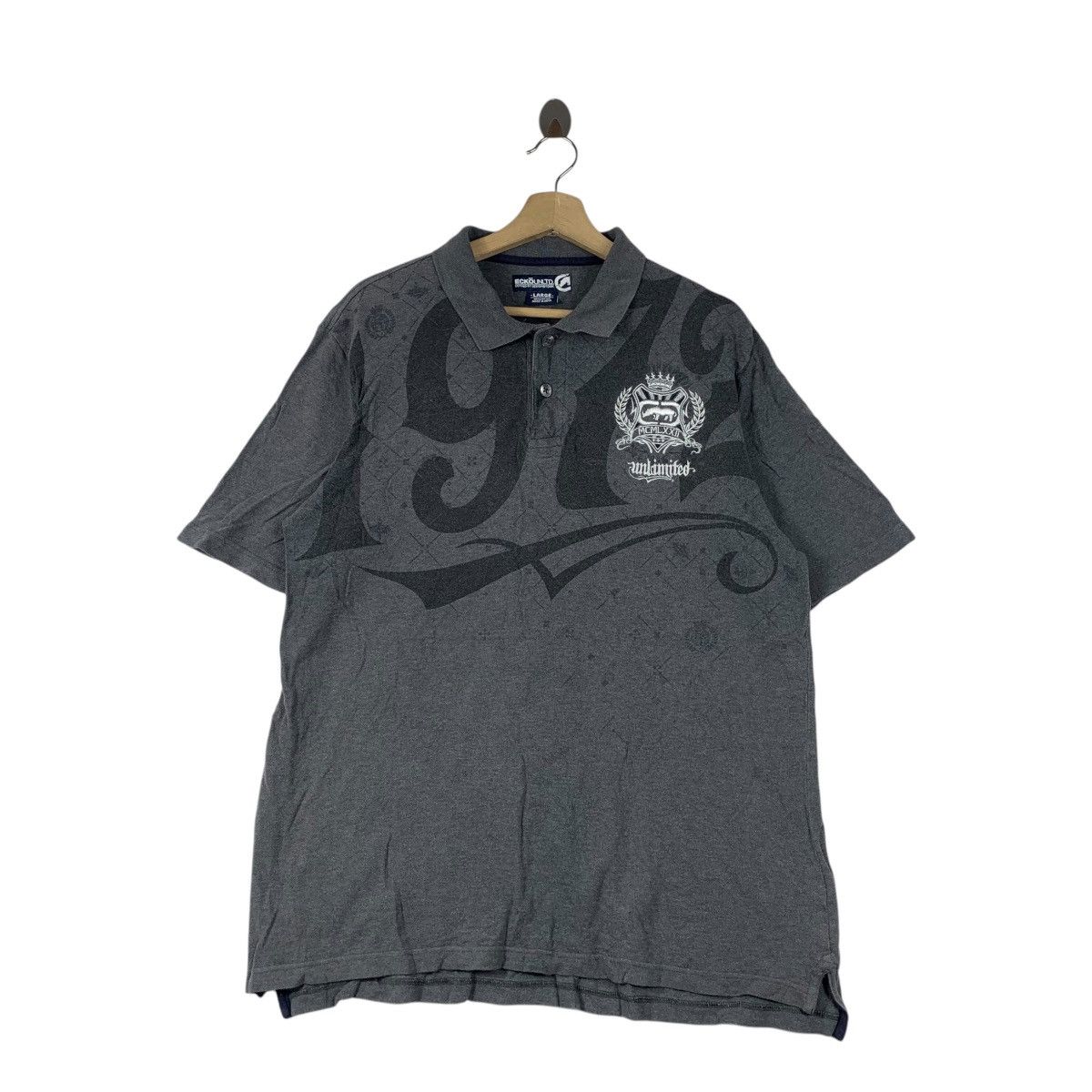Ecko Unltd. Vintage ECKO UNLTD TDMK Embroidered Baggy Polo Tee Shirt Size US L / EU 52-54 / 3 - 1 Thumbnail