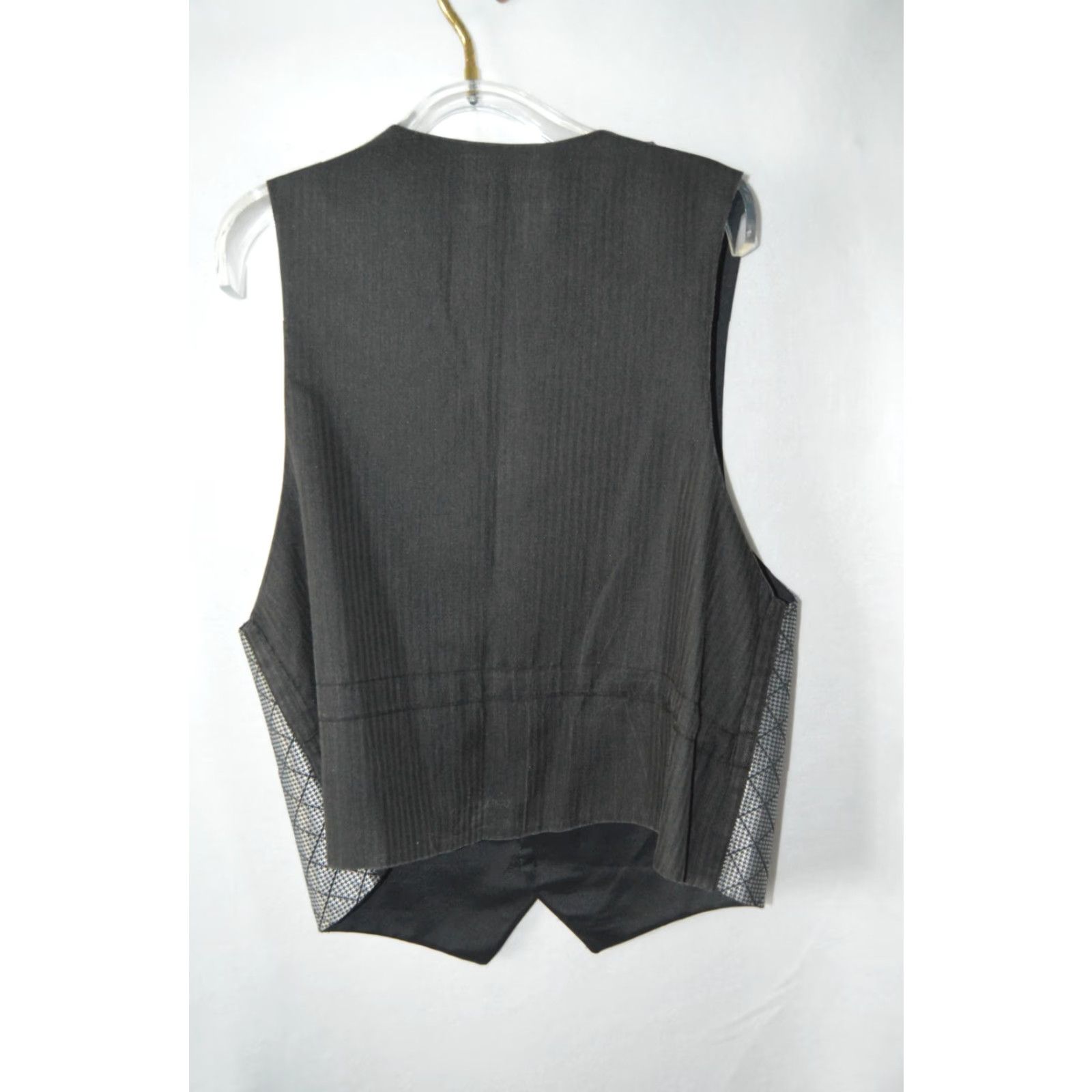 Bill Blass Bill Blass Mens Vest XL Silver Houndstooth Size US XL / EU 56 / 4 - 2 Thumbnail