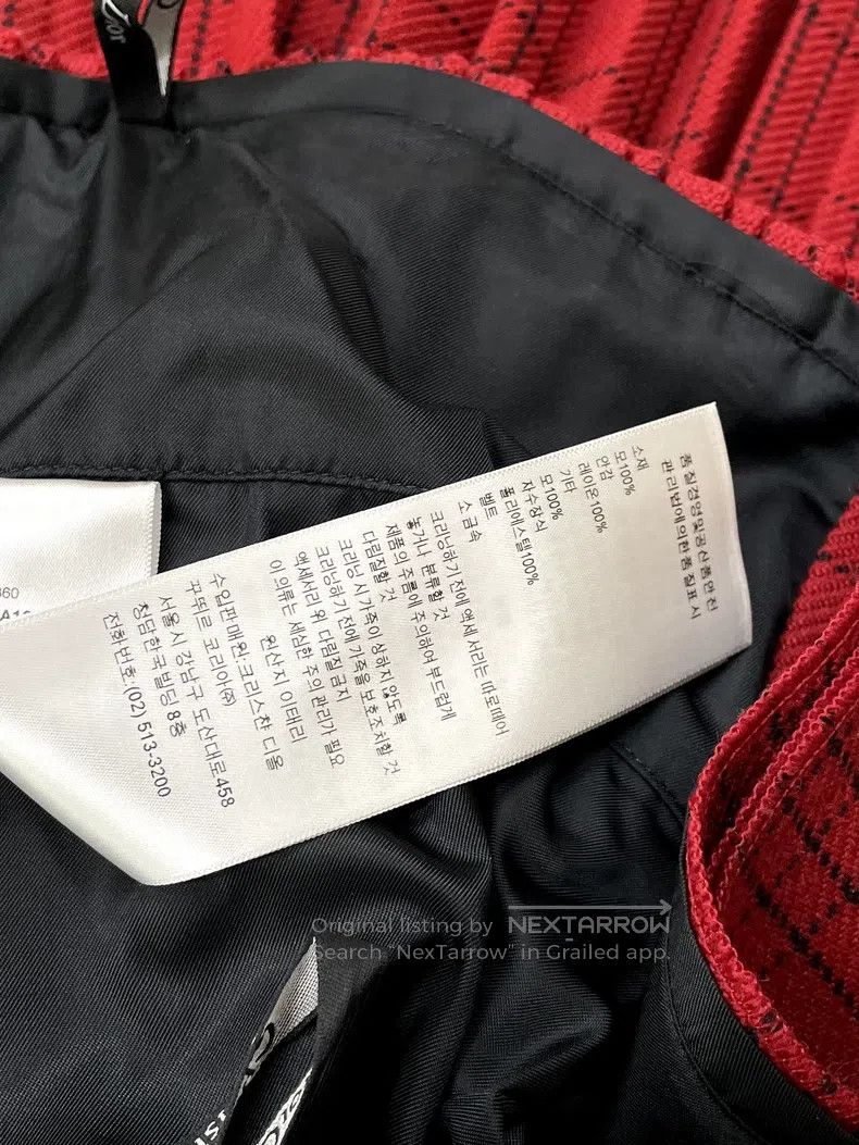 Dior Dior Red wool plaid letter logo pleated skirt Size 26" / US 2 / IT 38 - 8 Thumbnail
