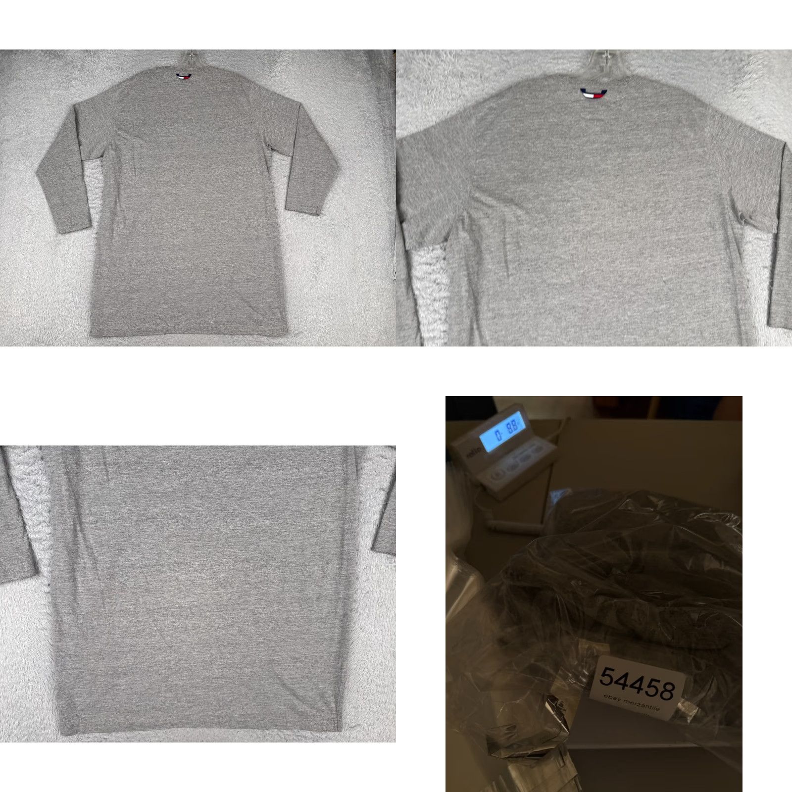 Tommy Hilfiger Tommy Hilfiger Shirt Women L Gray Crew Long Sleeve Bling Rhinestone Logo Cotton Casual Knit All Seasons Vintage NoN/A Size L / US 10 / IT 46 - 9 Thumbnail
