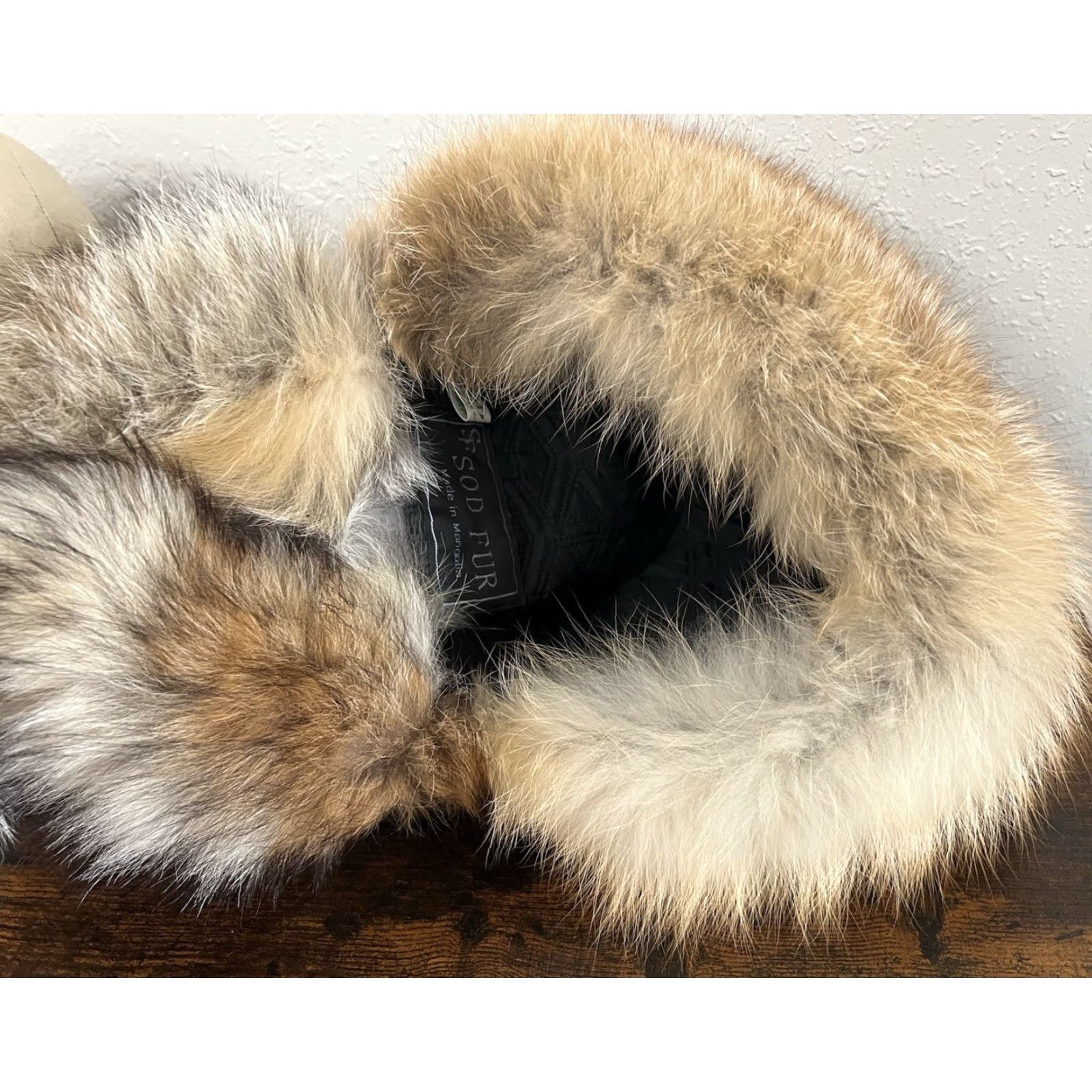 Vintage Sod Fur Trapper Hat Ushanka Style Double Tail Ears Red fox OS Unisex Adults Winter Fur Ear Flap Vintage Retro Mongolian Holiday Casual Travel Size ONE SIZE - 7 Thumbnail
