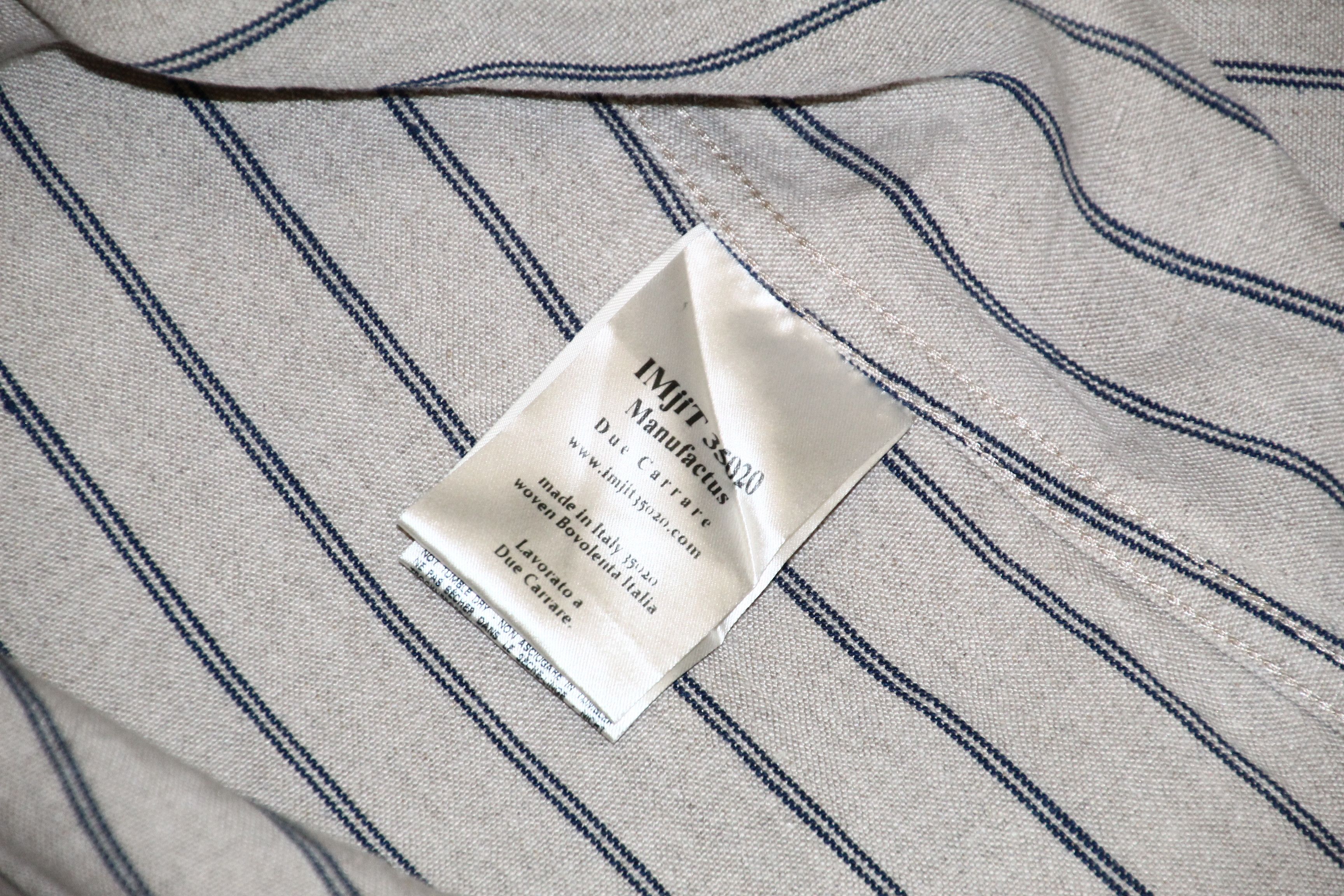 Japanese Brand IMjiT35020 Manufactus Srl Woven Raw Linen 18oz Western Shirt Size US XL / EU 56 / 4 - 14 Thumbnail