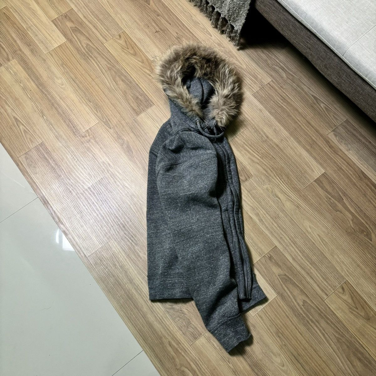 14th Addiction × If Six Was Nine × Le Grande Bleu (L.G.B.) Abercrombie & fitch Fur jacket hoodie IfSixWasNine LGB Style Size US M / EU 48-50 / 2 - 3 Thumbnail