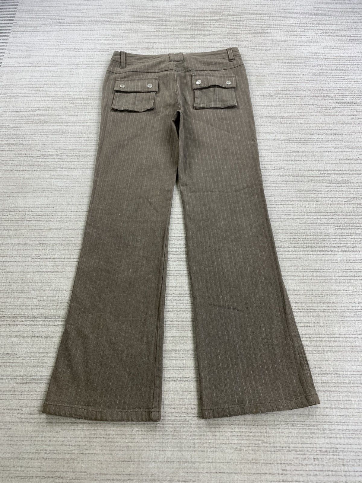 If Six Was Nine × Japanese Brand × Vintage Vintage Flared Johnpionir Jeans Harringbone Bush Pants Size US 29 - 2 Thumbnail