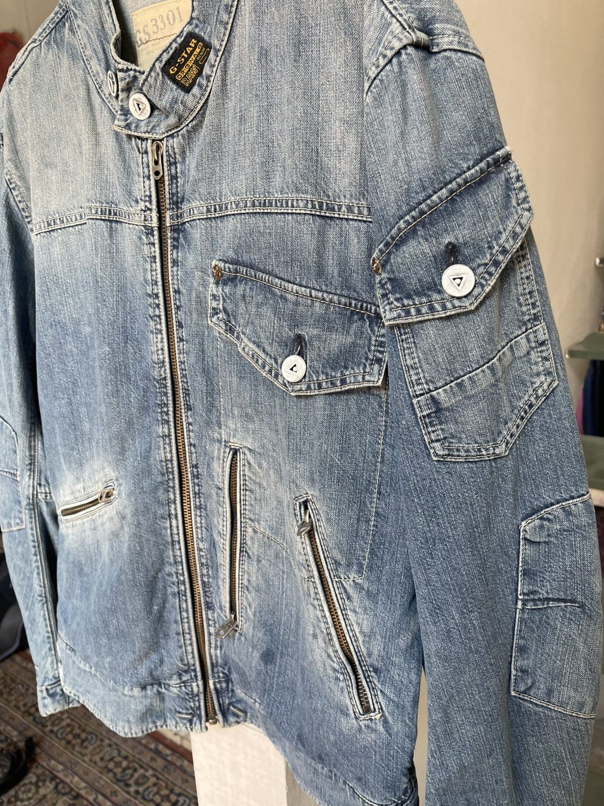 G-Star G Star Raw Denim Jacket RARE y2k Size US L / EU 52-54 / 3 - 3 Thumbnail