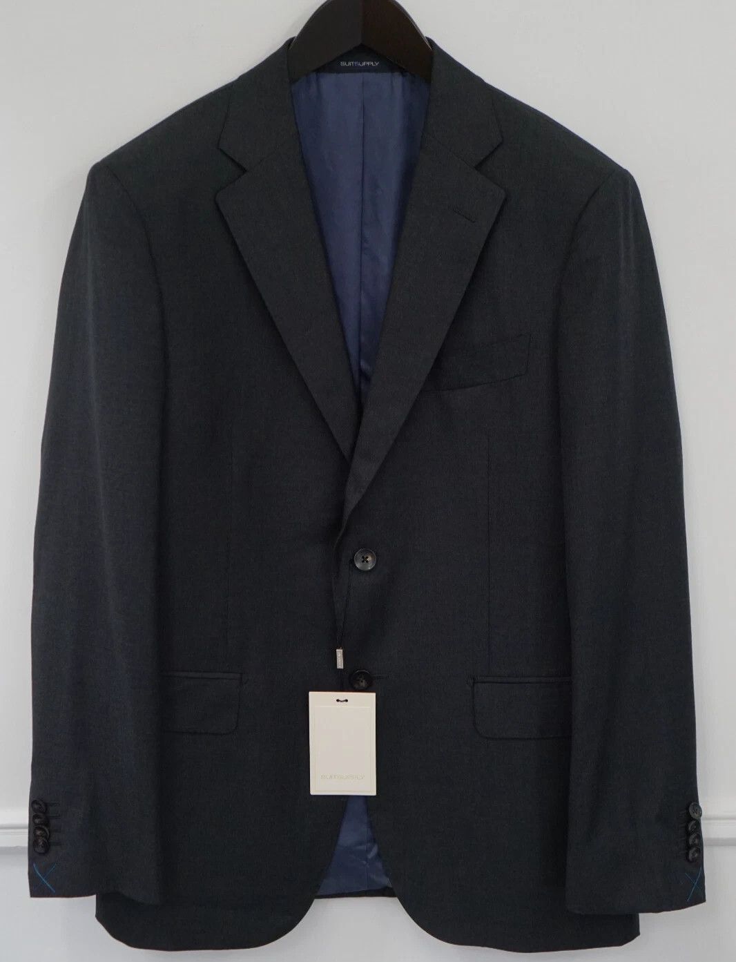 Suitsupply Men Suitsupply Blazer Napoli Charcoal Grey REDA Wool US38S Size 38S - 1 Thumbnail