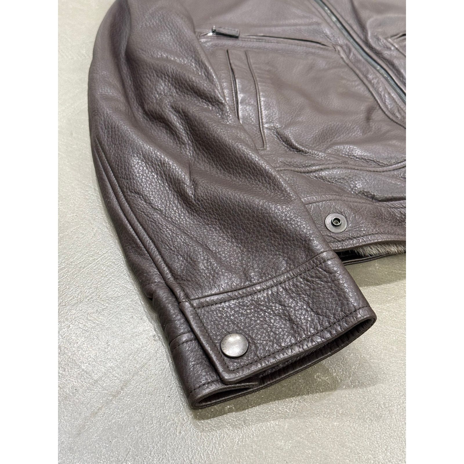 Gucci 2000s Gucci by Tom Ford fur lining leather bomber jacket Size L / US 10 / IT 46 - 3 Thumbnail