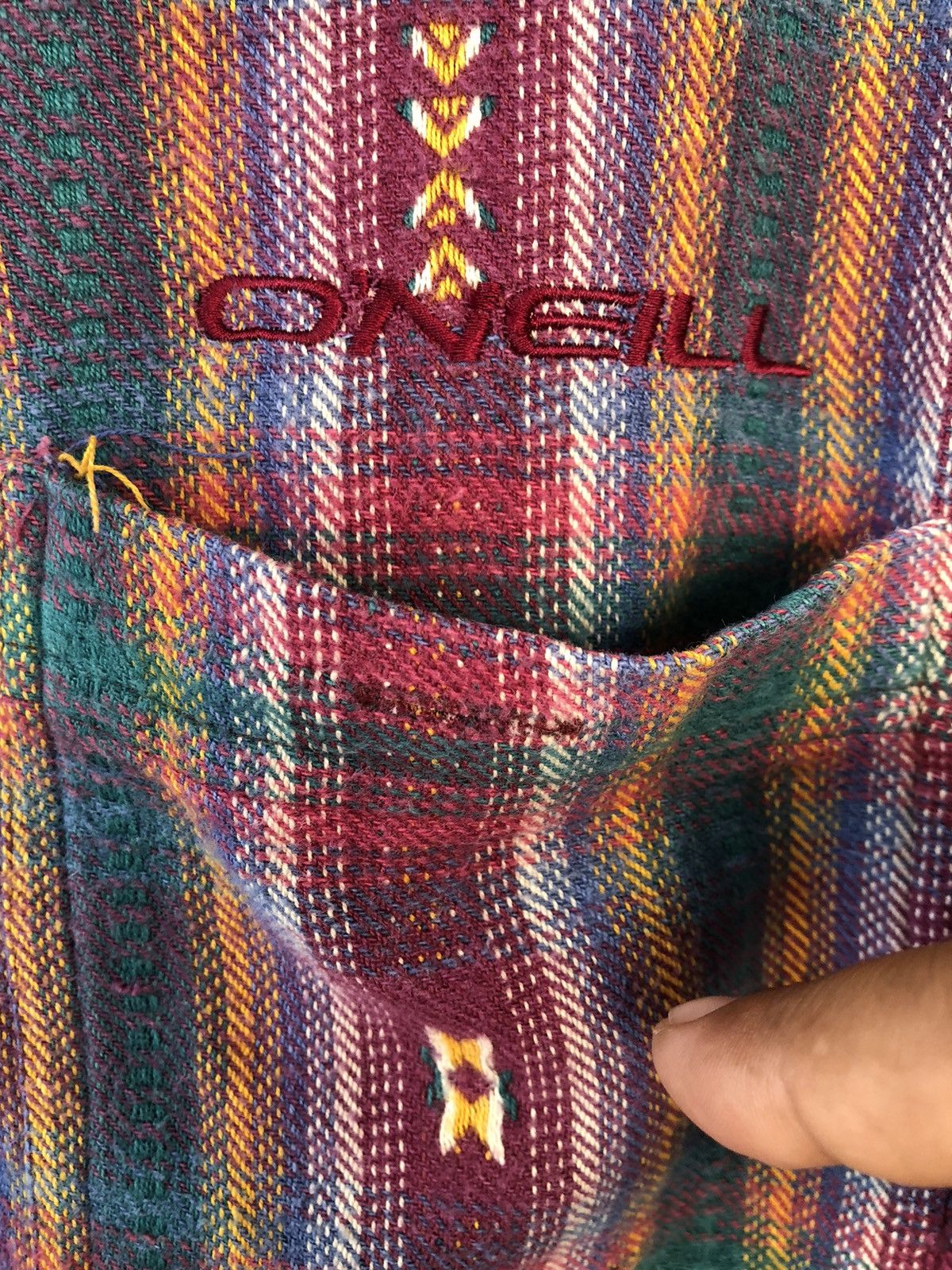 O'Neill × Vintage Vintage ONEILL Hoodie Button Heavy Shirt Size US L / EU 52-54 / 3 - 6 Thumbnail