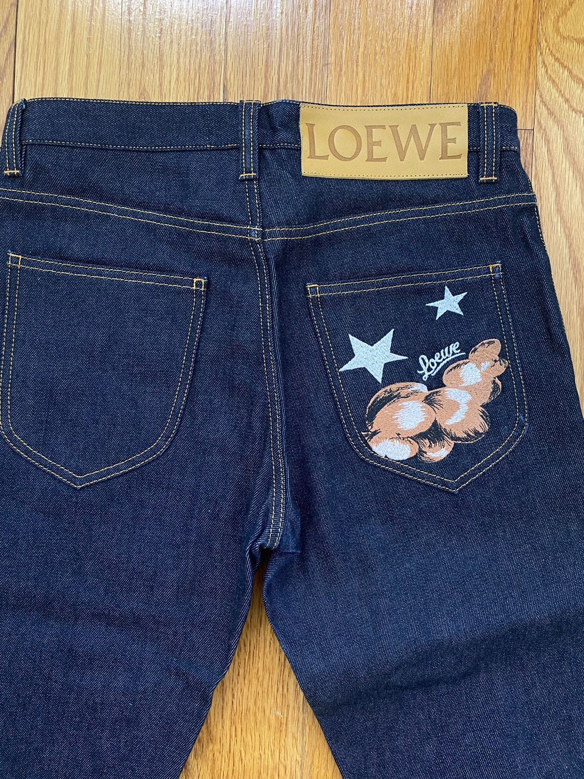 image of Loewe Embroidered Jeans in Blue, Men's (Size 38)