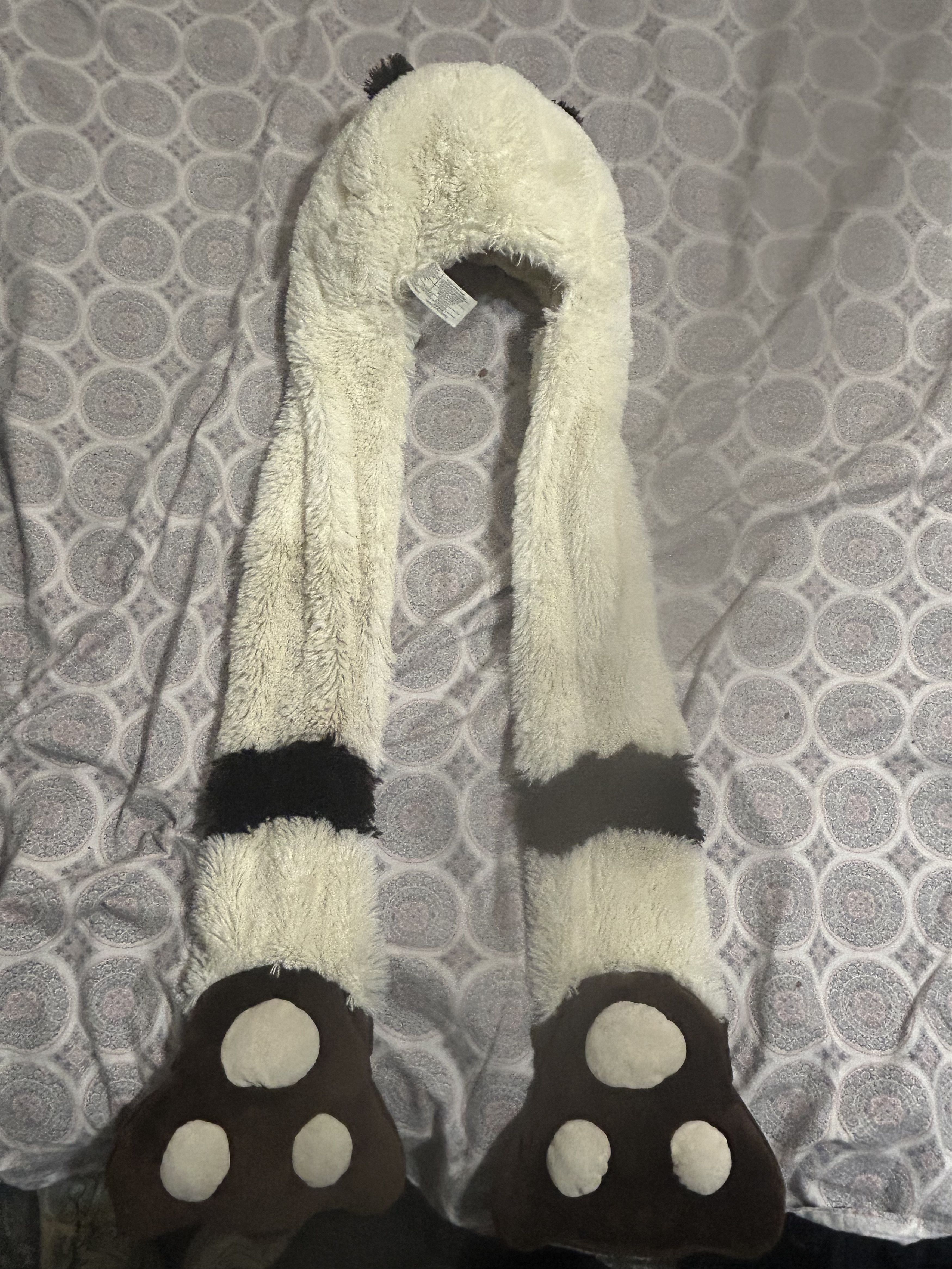 Other Panda Hat with connected paw hands Size ONE SIZE - 4 Thumbnail