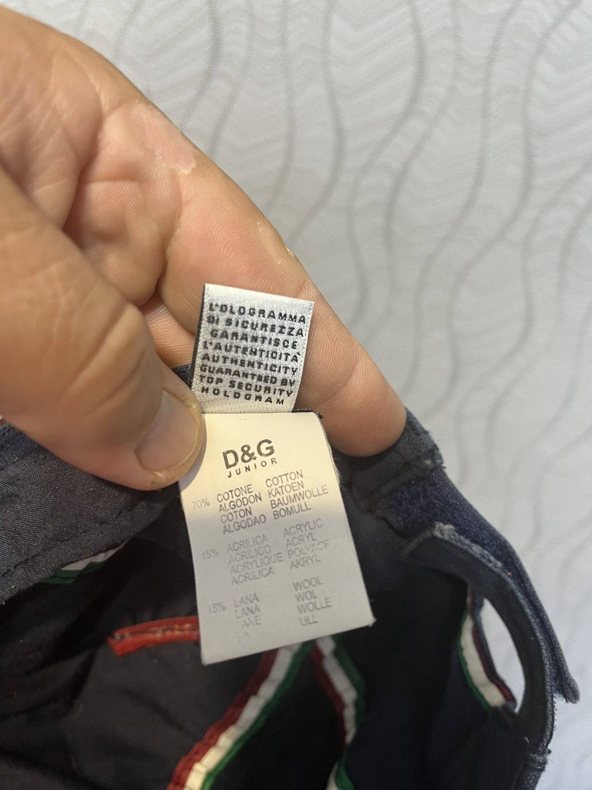 Dolce & Gabbana Dolce & Gabbana Junior Vintage Grey Avant Garde Cap Size 26 - 8 Thumbnail