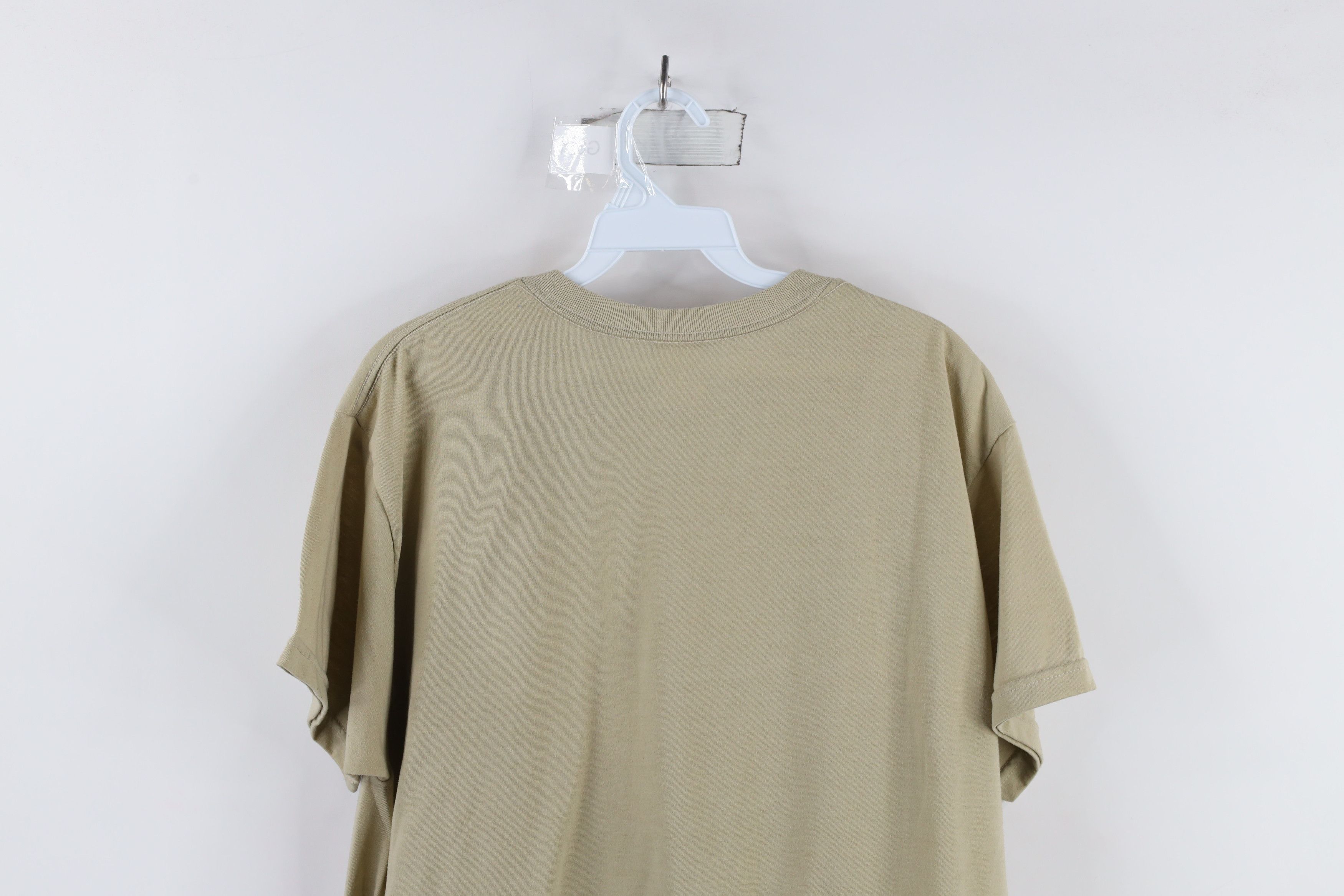 Vintage Vintage 90s Streetwear Blank Short Sleeve T-Shirt Beige USA Size US L / EU 52-54 / 3 - 7 Thumbnail