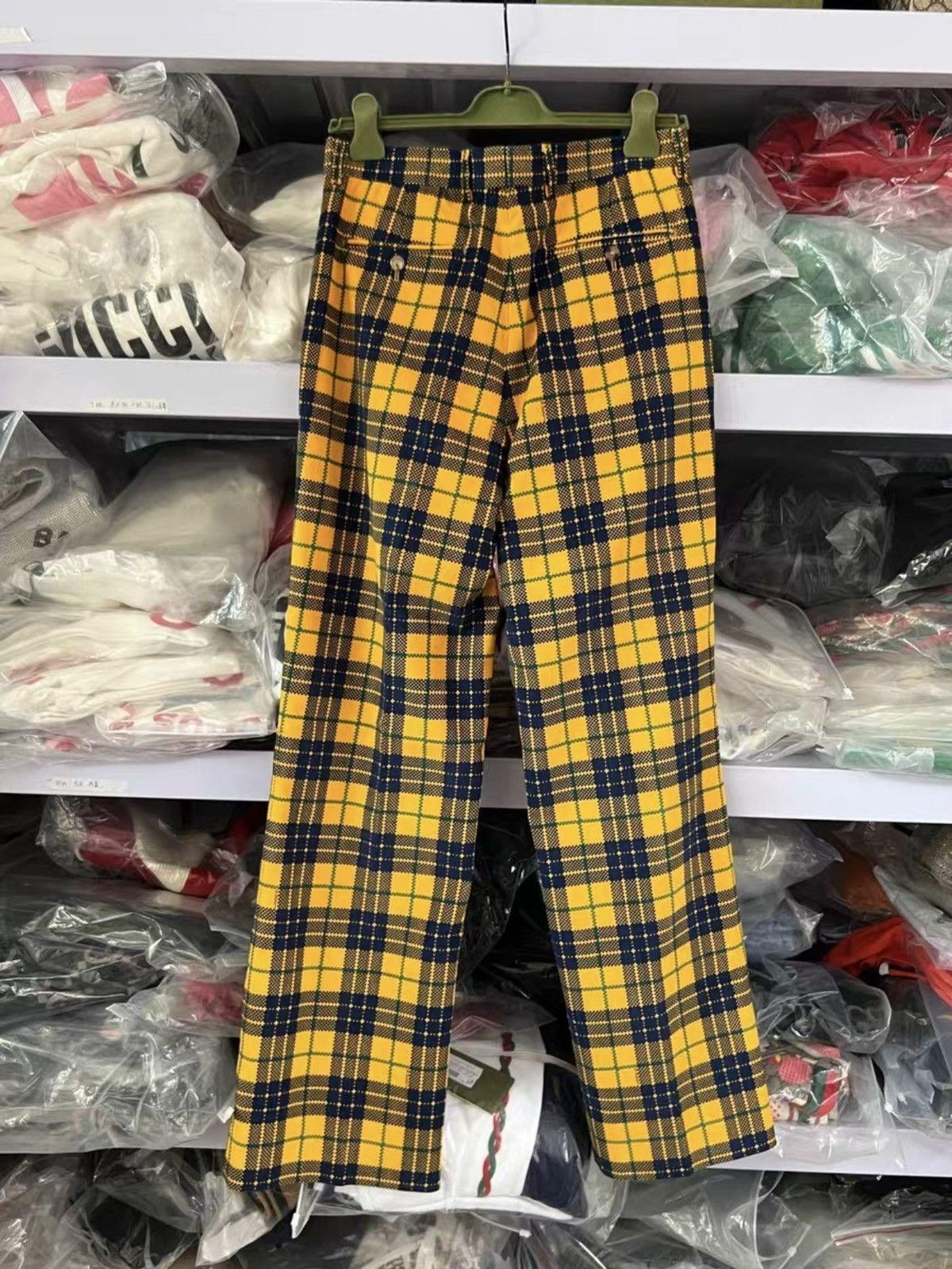 Gucci Gucci Straight-Leg Checked Tartan Cotton Trousers 44 Size US 44 / EU 60 - 3 Thumbnail