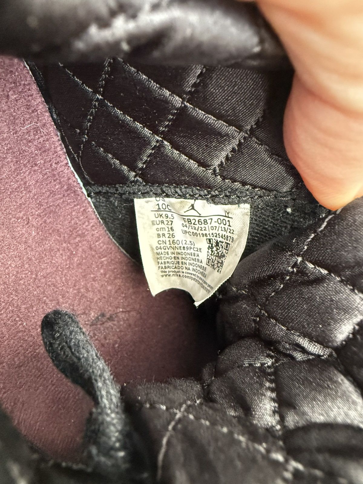 A Ma Maniere × Jordan Brand Jordan 12 Retro A Ma Maniére Black (PS) 10c Size US 5 / EU 37 - 3 Thumbnail