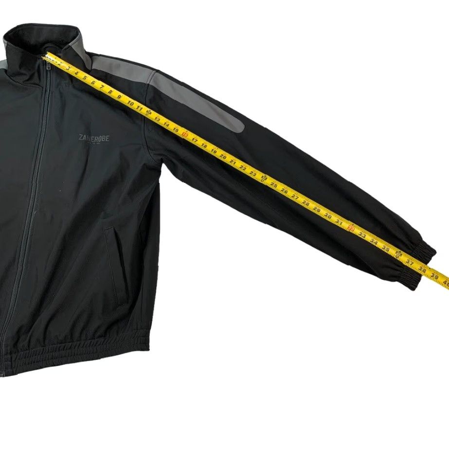 Zanerobe ZANEROBE Performance Track Jacket Black/Gray XL Full Zip Mens Size US XL / EU 56 / 4 - 7 Thumbnail