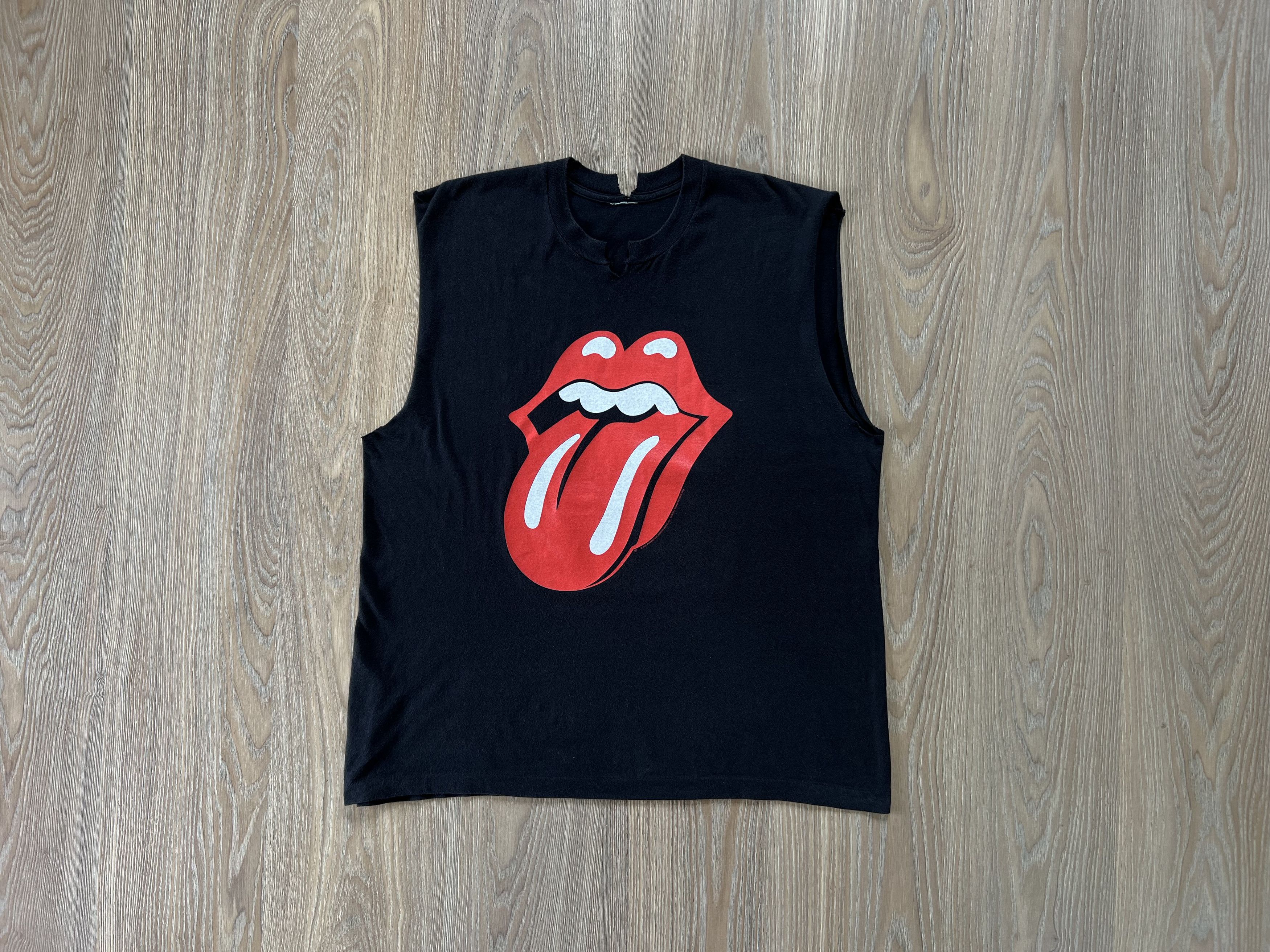 image of The Rolling Stones 1994 Voodoo Lounge Sleeveless Tee in Black, Men's (Size Medium)