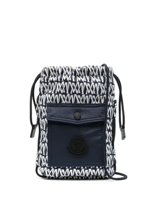 Moncler Moncler Makaio cross body monogram bag blue/white Size ONE SIZE - 1 Thumbnail