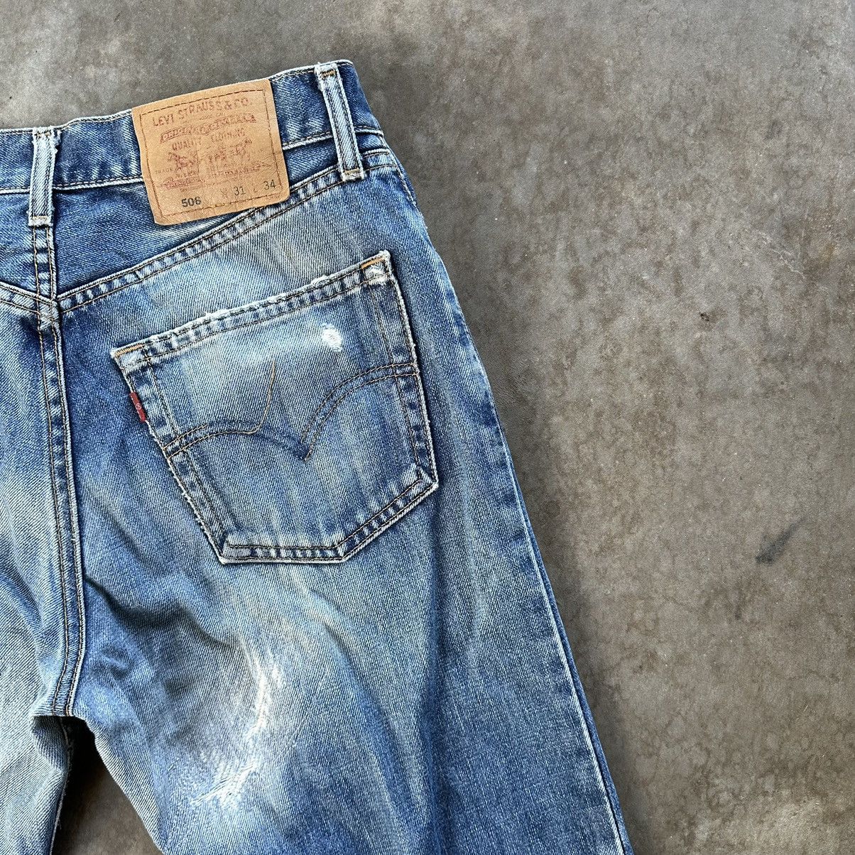 Levi's Vintage Levi’s 506 Faded Distressed Denim Jean Pant W30 Size US 30 / EU 46 - 13 Thumbnail