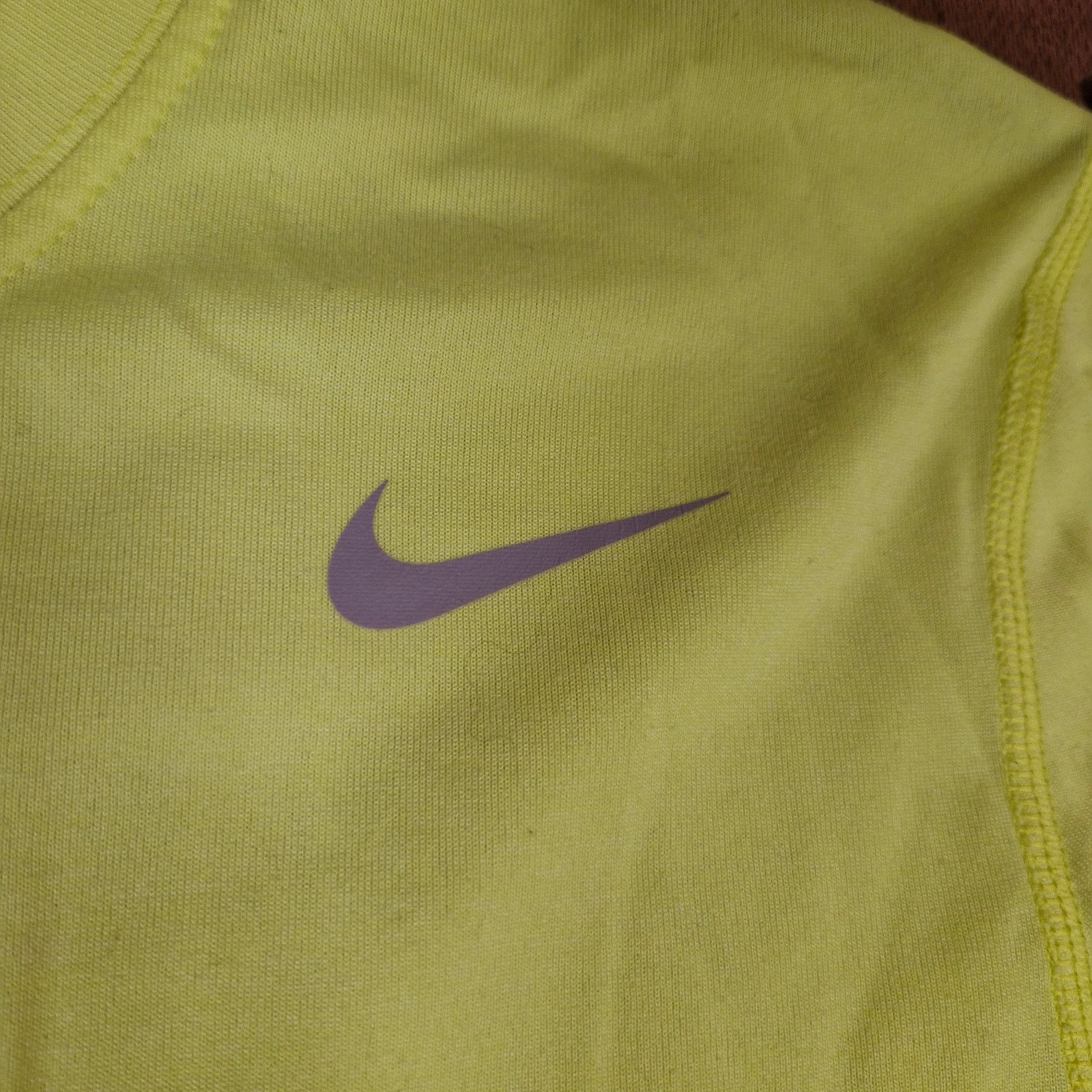 Nike Nike Dri-Fit Running Mens M Neon Yellow Active Long Sleeve Size US M / EU 48-50 / 2 - 3 Thumbnail