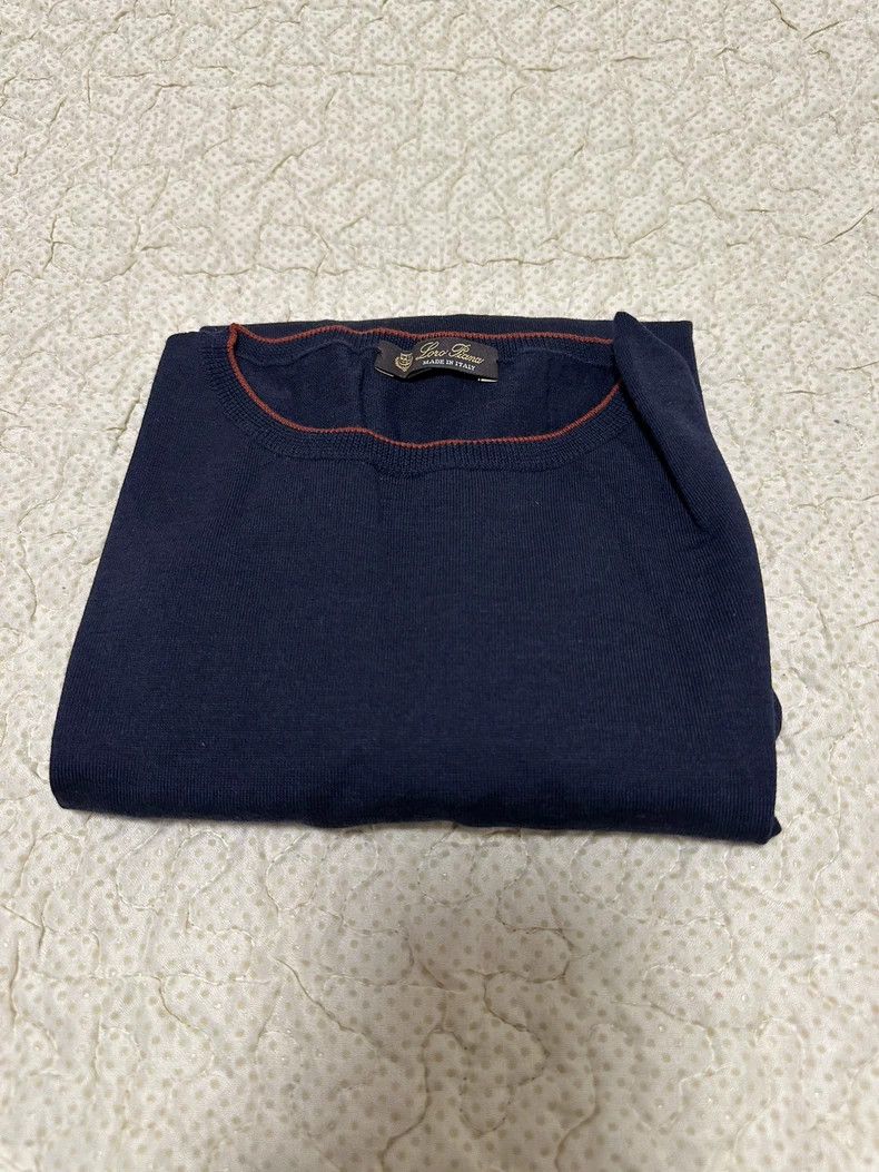 Loro Piana LORO PIANA The sweater has a navy blue undershirt Size S / US 4 / IT 40 - 7 Thumbnail