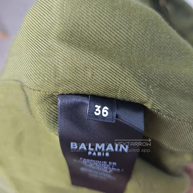 Balmain Balmain Olive Green Cotton Women's Skirt . Size 23" - 4 Thumbnail