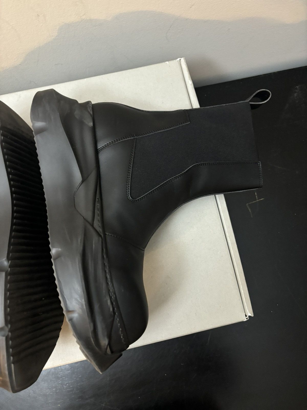 Rick Owens Drkshdw Rick Owens Leather Abstract Beatle Boots Black Size US 7 / EU 40 - 4 Thumbnail