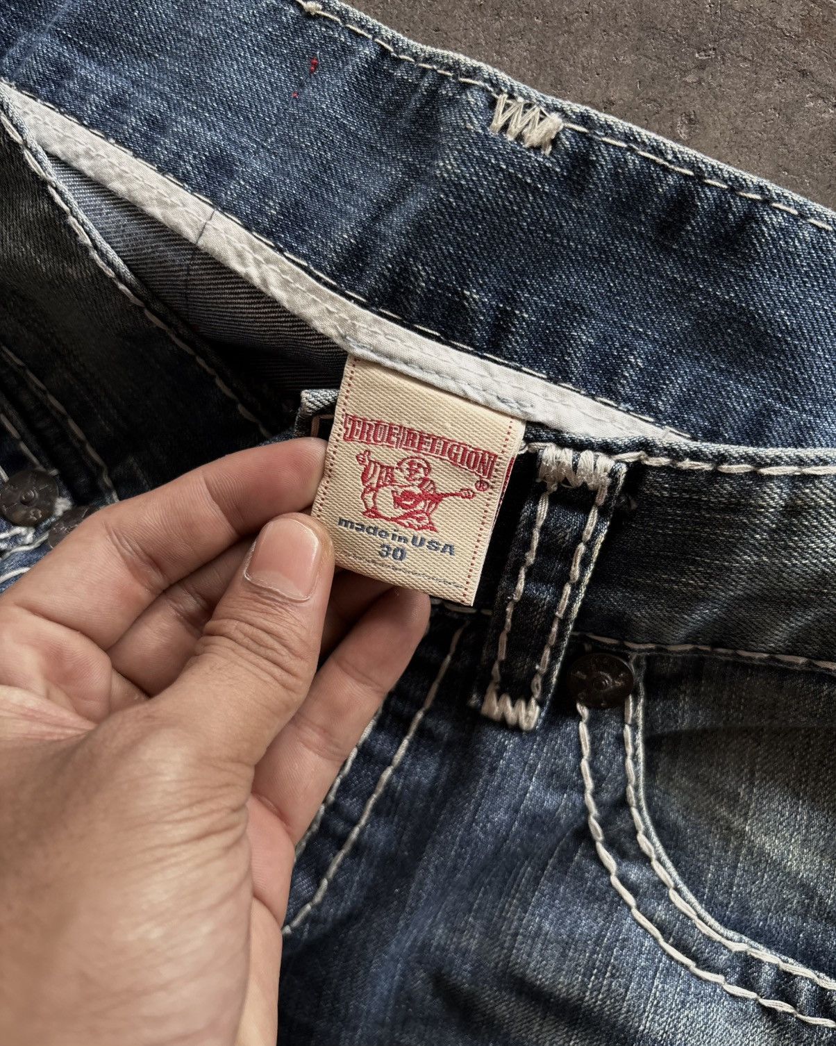 True Religion True Religion Wash Blue Flared Denim Pants Size US 30 / EU 46 - 6 Thumbnail