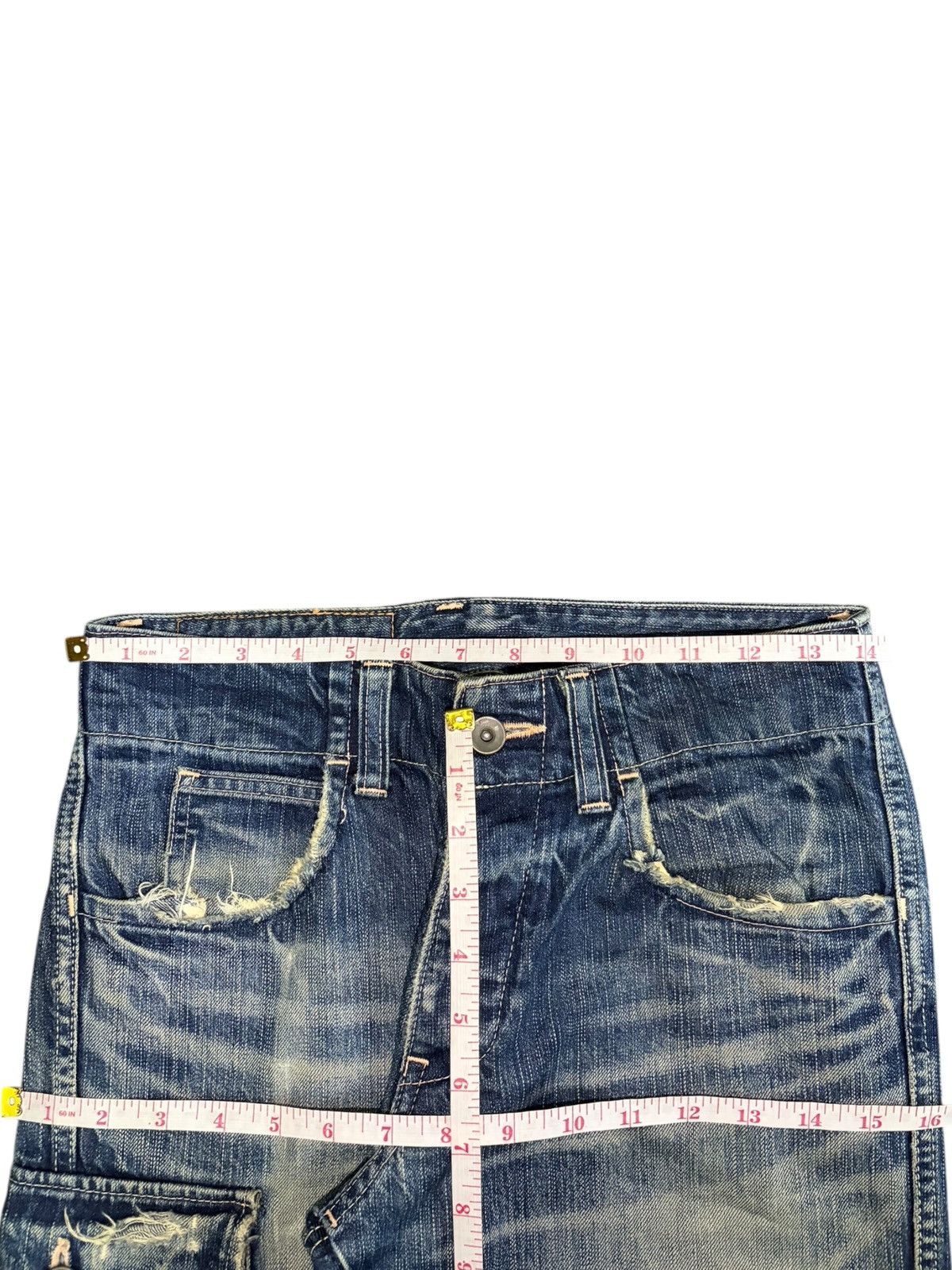 Johnbull Vintage Japanese Johnbull Distressed Cargo Jeans Size 28" / US 6 / IT 42 - 6 Thumbnail