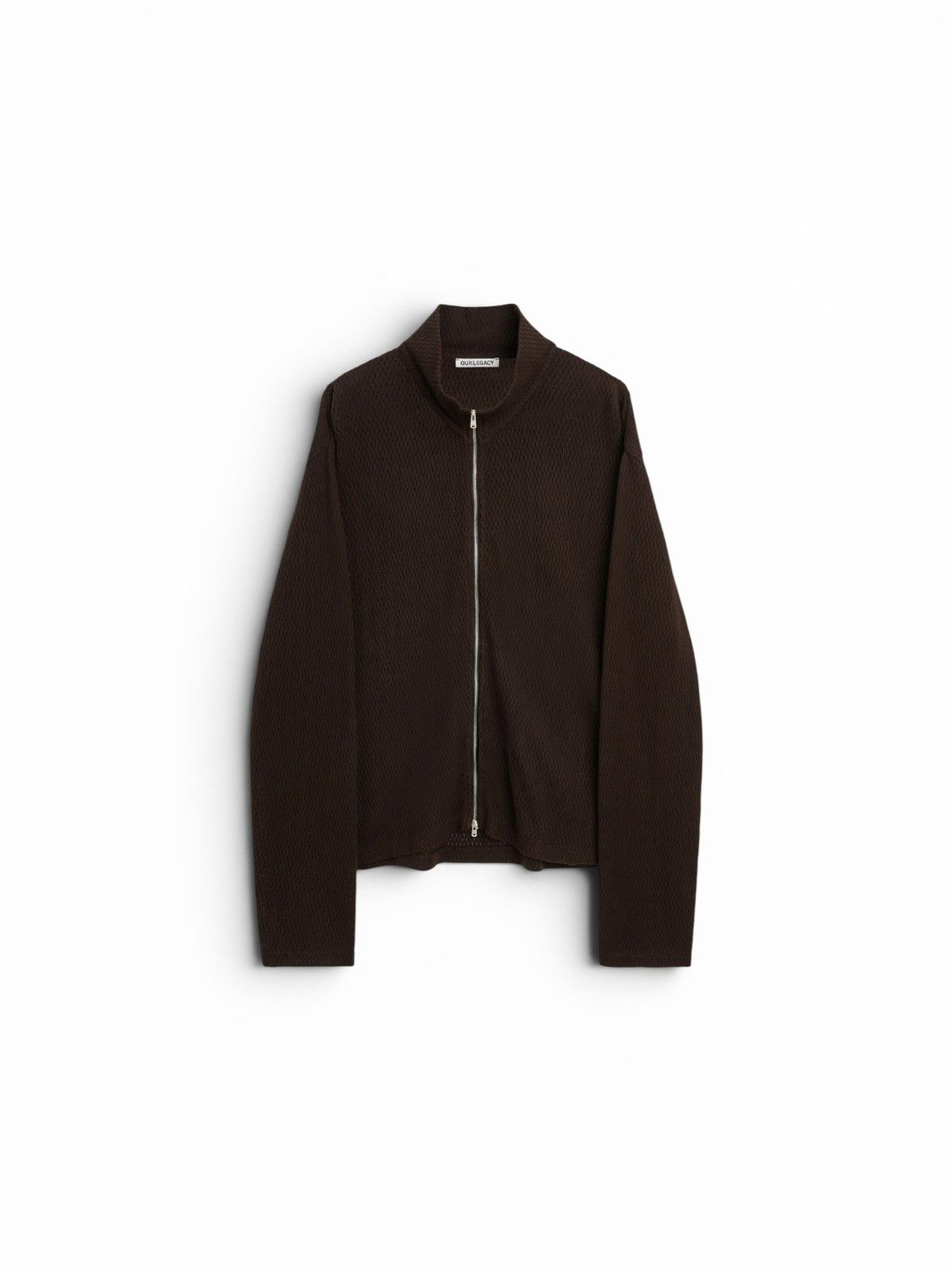 Our Legacy Our Legacy Shrunken Full Zip Polo - Ash Grey Alpaca