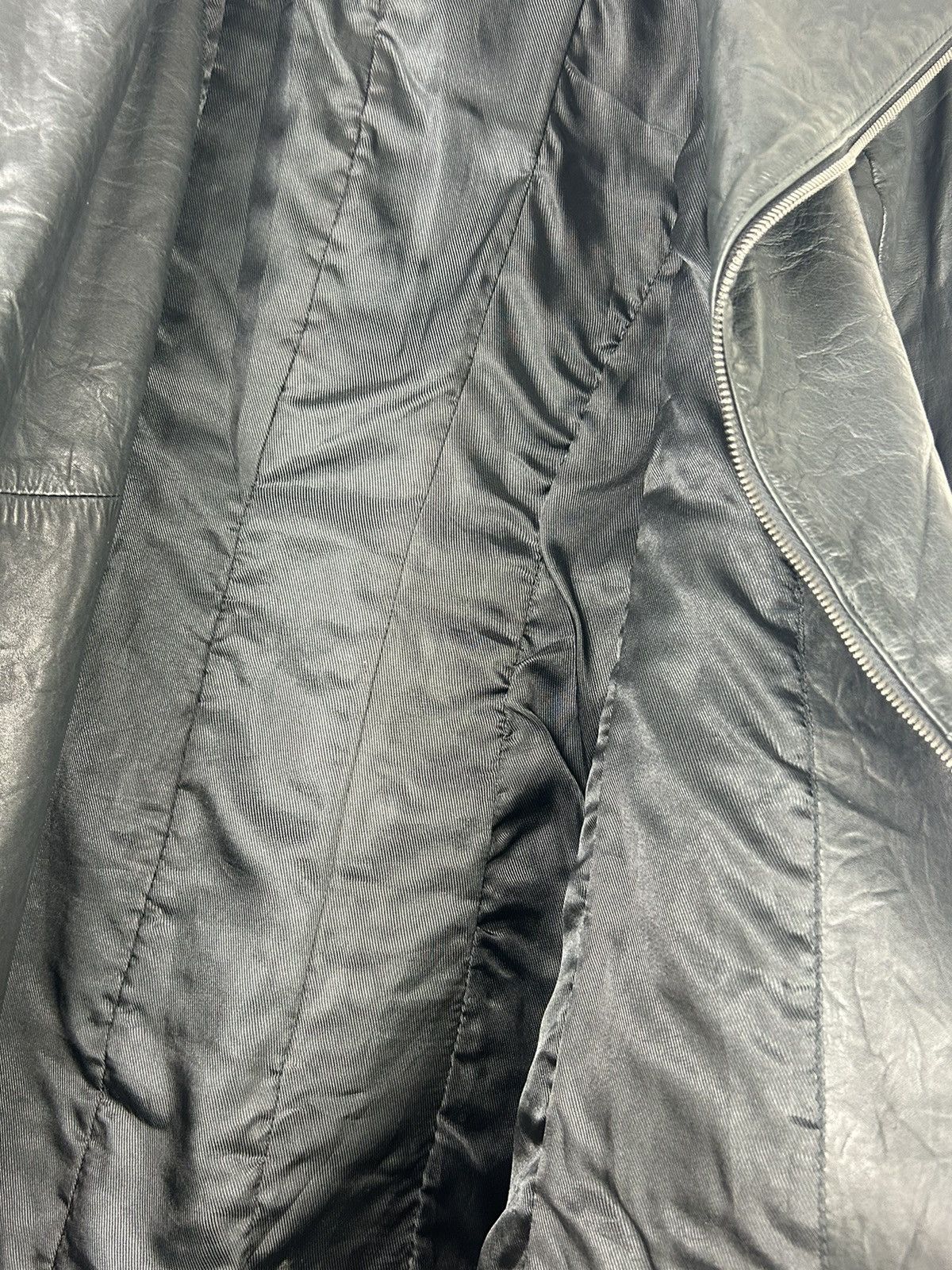 Yasuyuki Ishii Yasuyuki Ishii 90’s Asymmetric Double Leather Coat Size US S / EU 44-46 / 1 - 11 Thumbnail