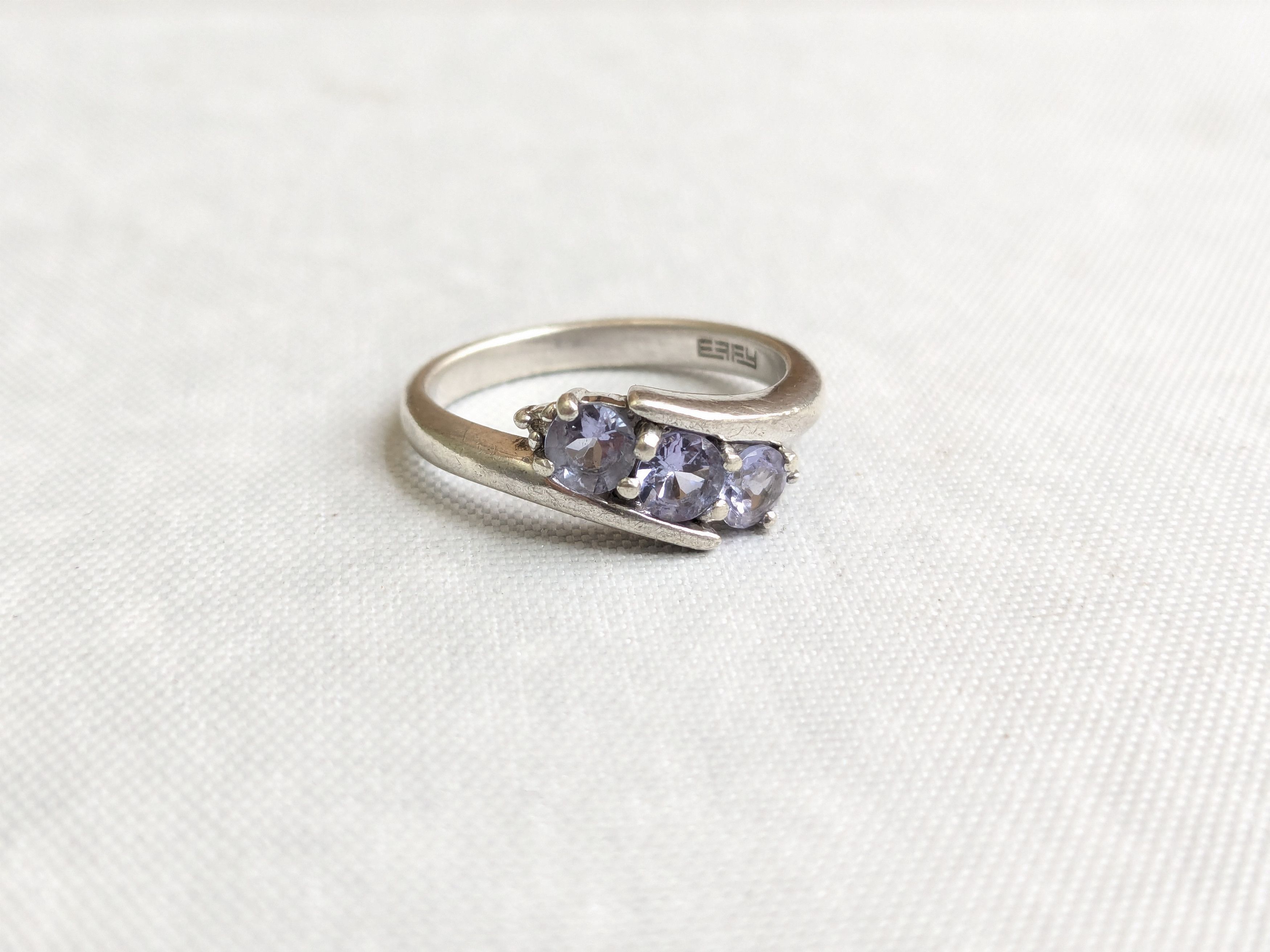 Jewelry Effy Sterling Silver Ring Purple Tanzanite Round Size ONE SIZE - 1 Thumbnail
