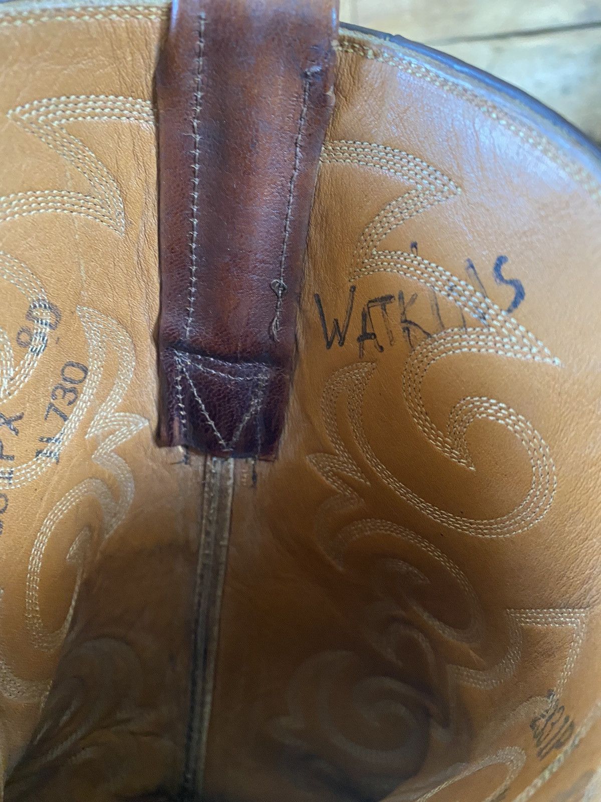 Lucchese × Vintage Lucchese brown leather western boots exotic skin, lizard sz8 Size US 8 / IT 38 - 17 Thumbnail
