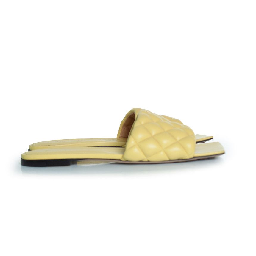Bottega Veneta Bottega Veneta, yellow leather lido sandals Size US 11 / IT 41 - 5 Thumbnail